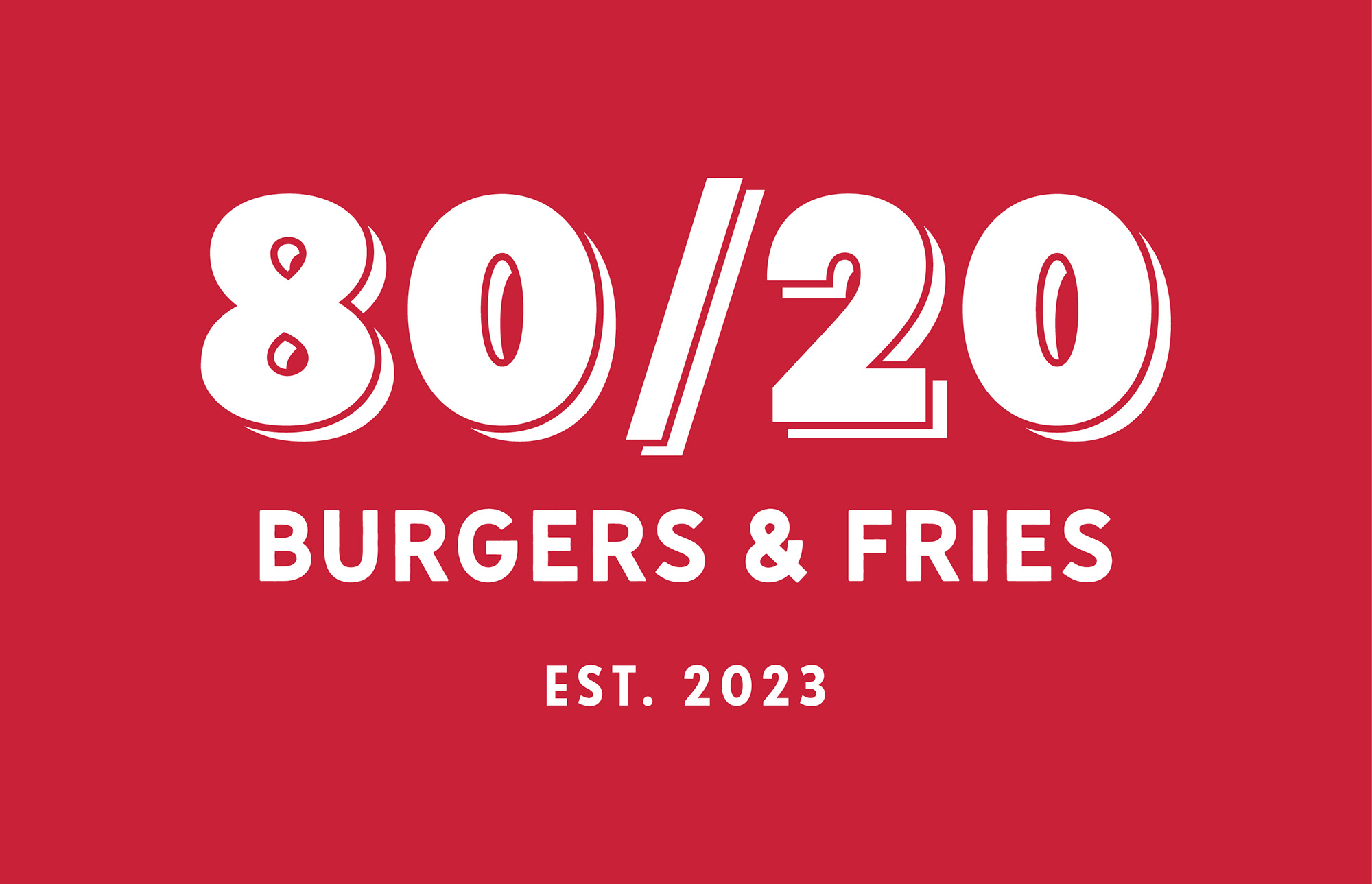 80/20 Burgers & Fries Brand Identity Design by Monday Design Co.