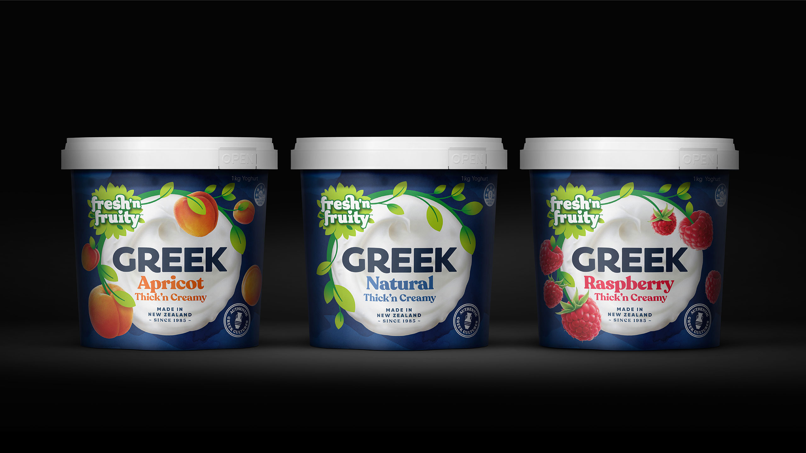 Fresh’n Fruity Greek and Indulge Yoghurts by Tried&True Design