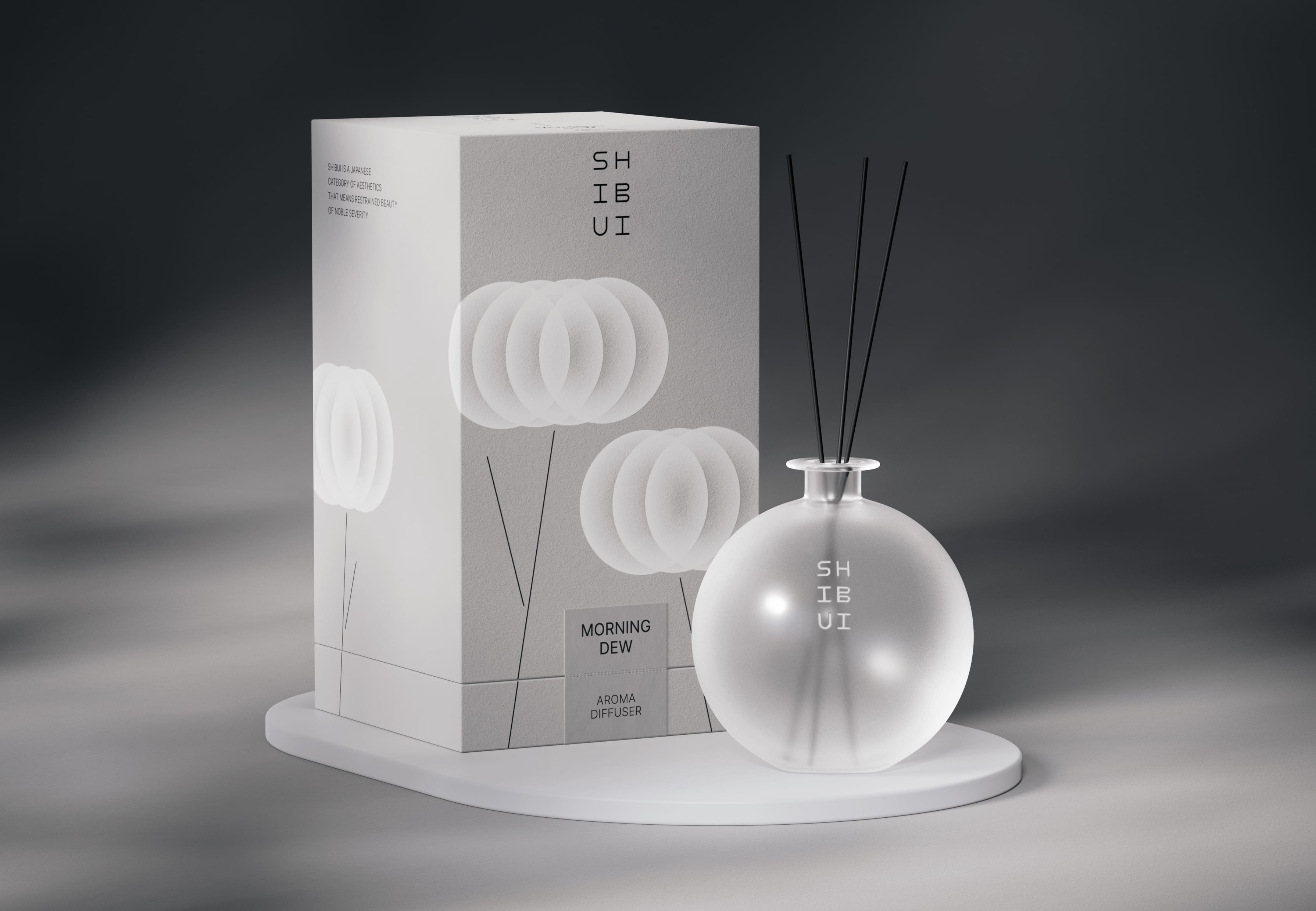 Branding and Packaging Design for Shibui Aroma Diffuser Range by Sofya Khmeleva