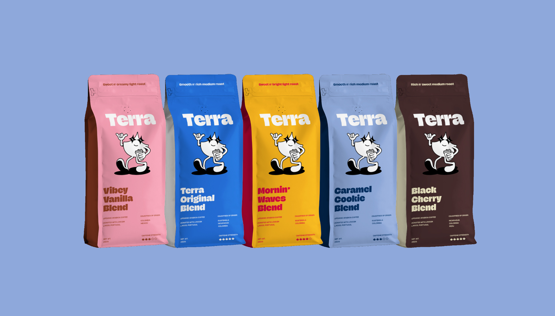 Terra Cafe e Coffee Roaster Brand Identity Created by Yvdh