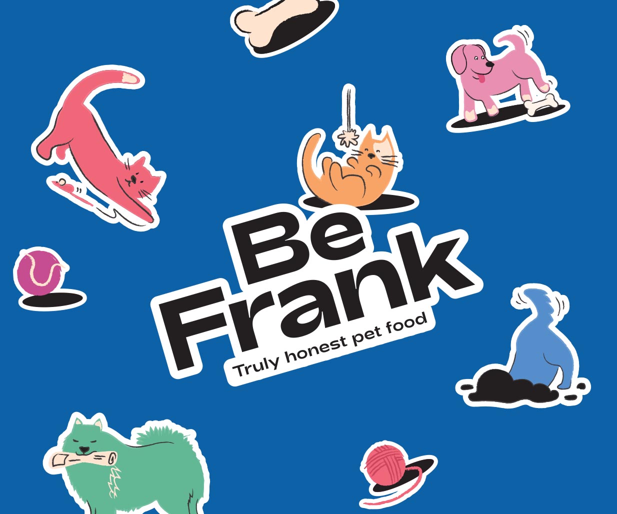 Be Frank Pet Food Brand Identity & Product Packaging Design by Percept