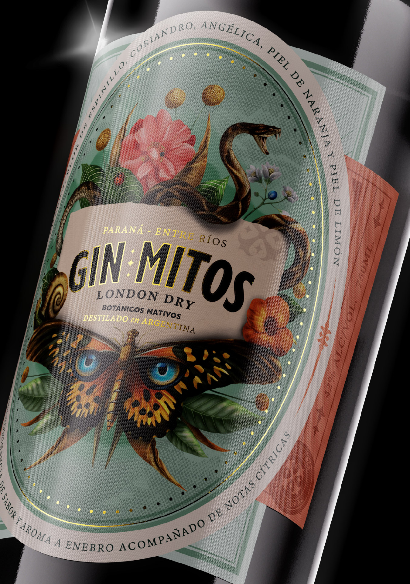 Vantablack Studio Unveils Enchanting Packaging for Gin Mitos