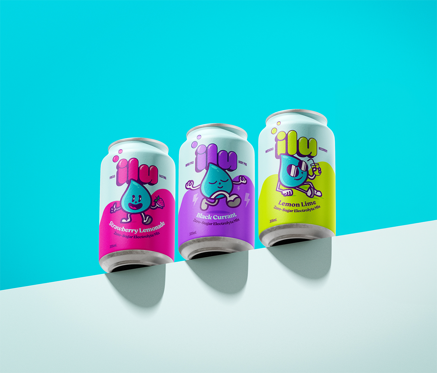 Student Ansh Wadhwa Designs Concept for Ilu: A Fresh, Fun Brand for Electrolyte-Infused Energy Drinks