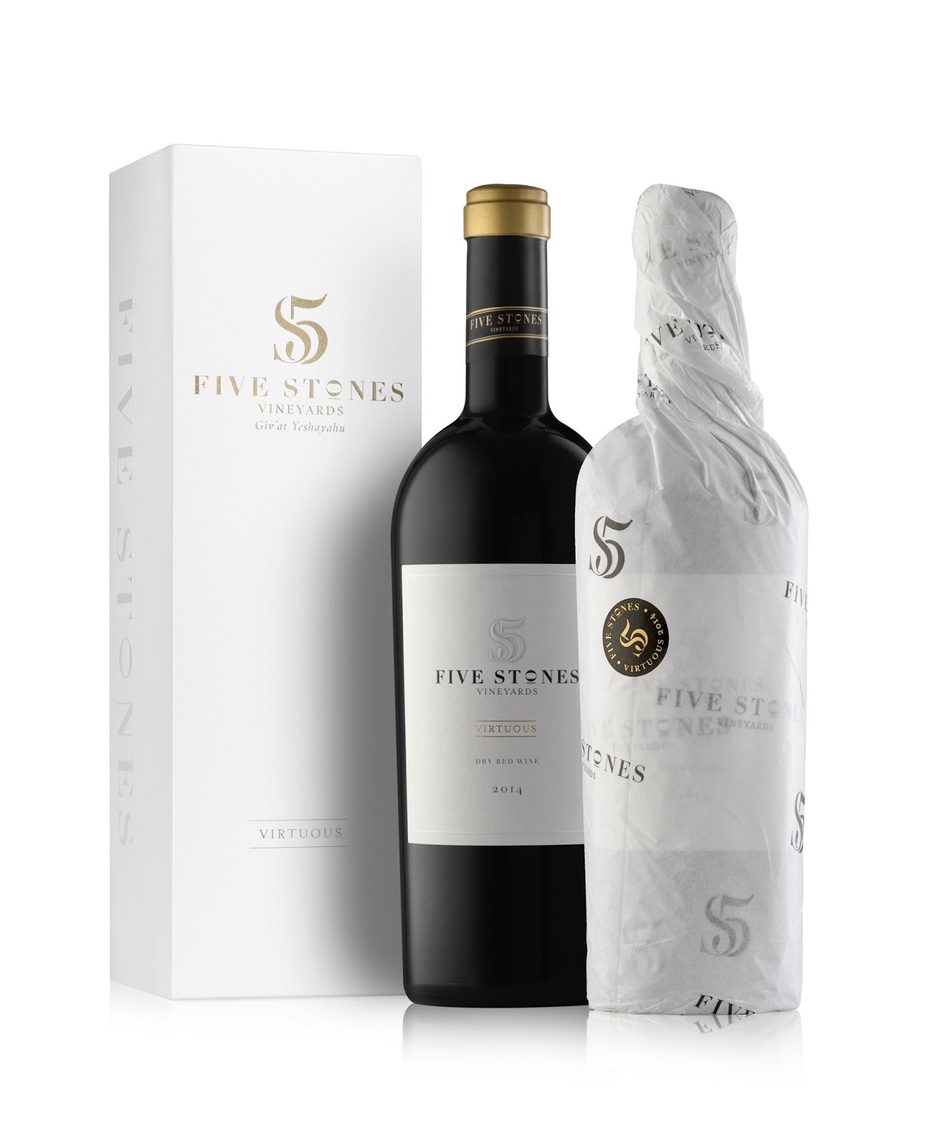 Five Stones Wine Label and Brand Design by Annie Selby Brand Design