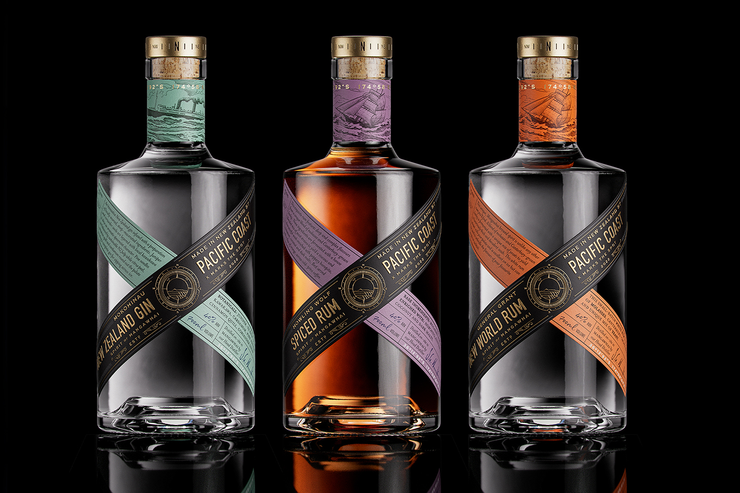 Pacific Coast Spirits Label and Brand Design by SingleDouble