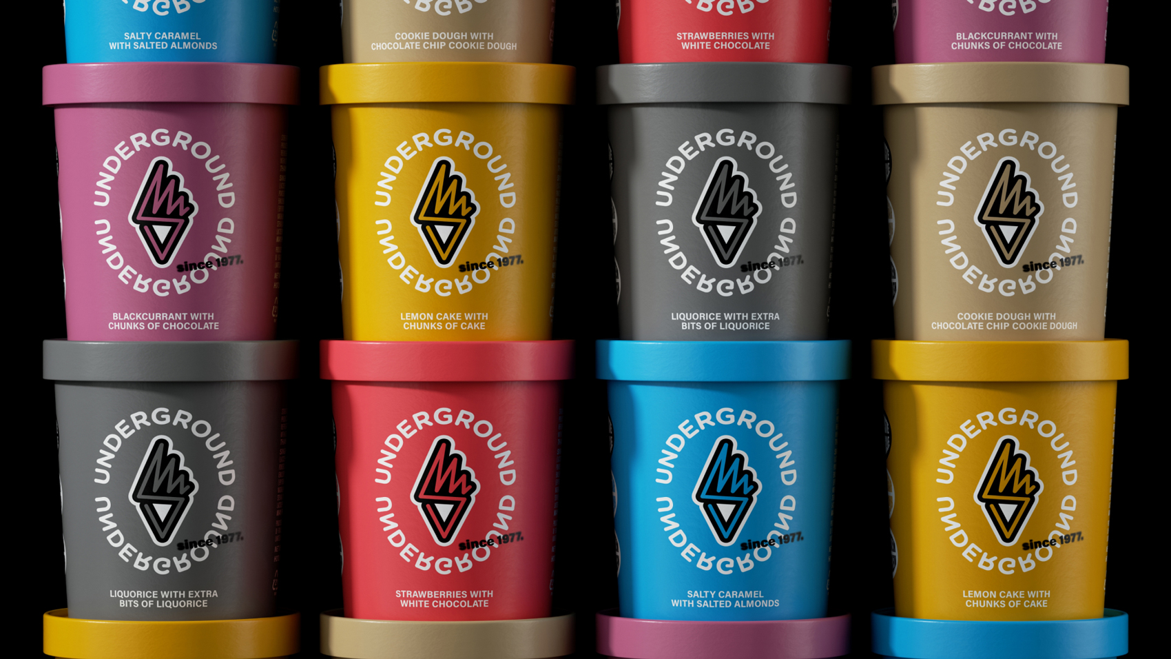 Underground Ice Cream Brand and Packaging Design Created by Holistic Brand Lab