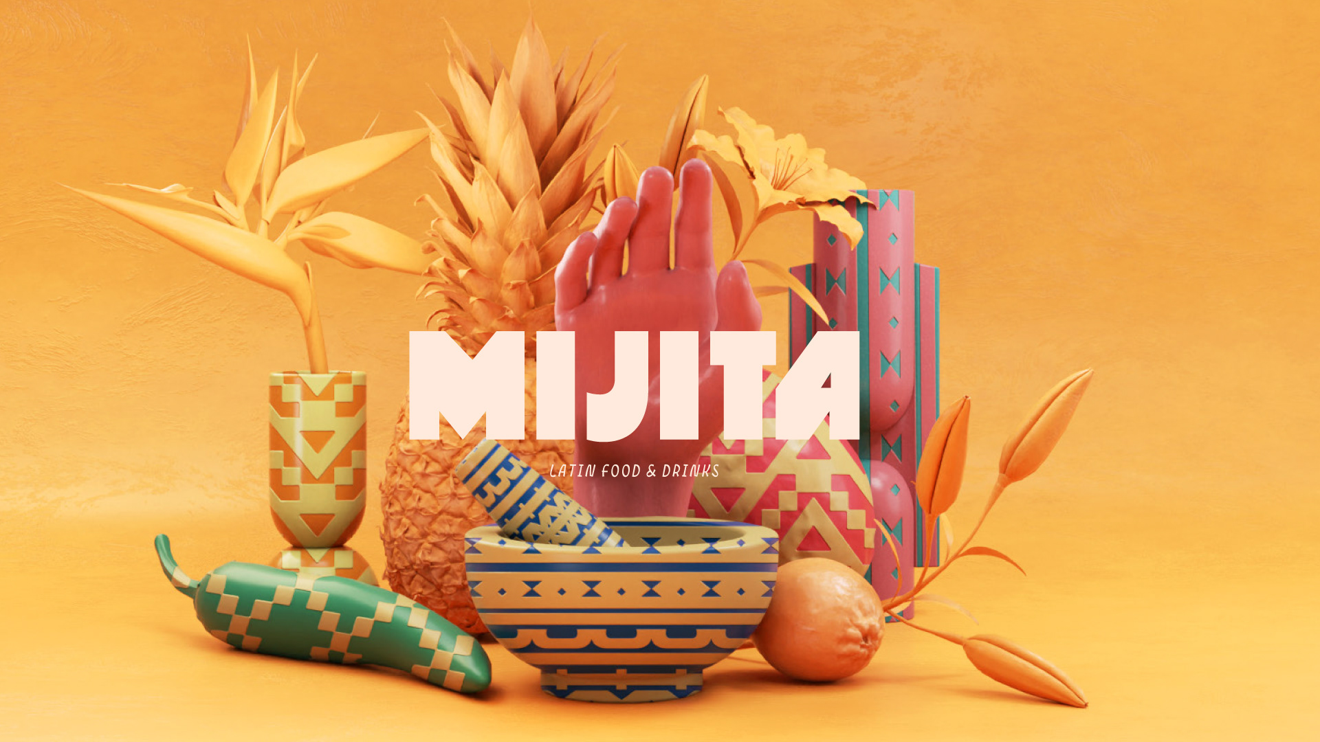 Mijita Latin Food and Drinks Brand Identity by Manonegra.Co