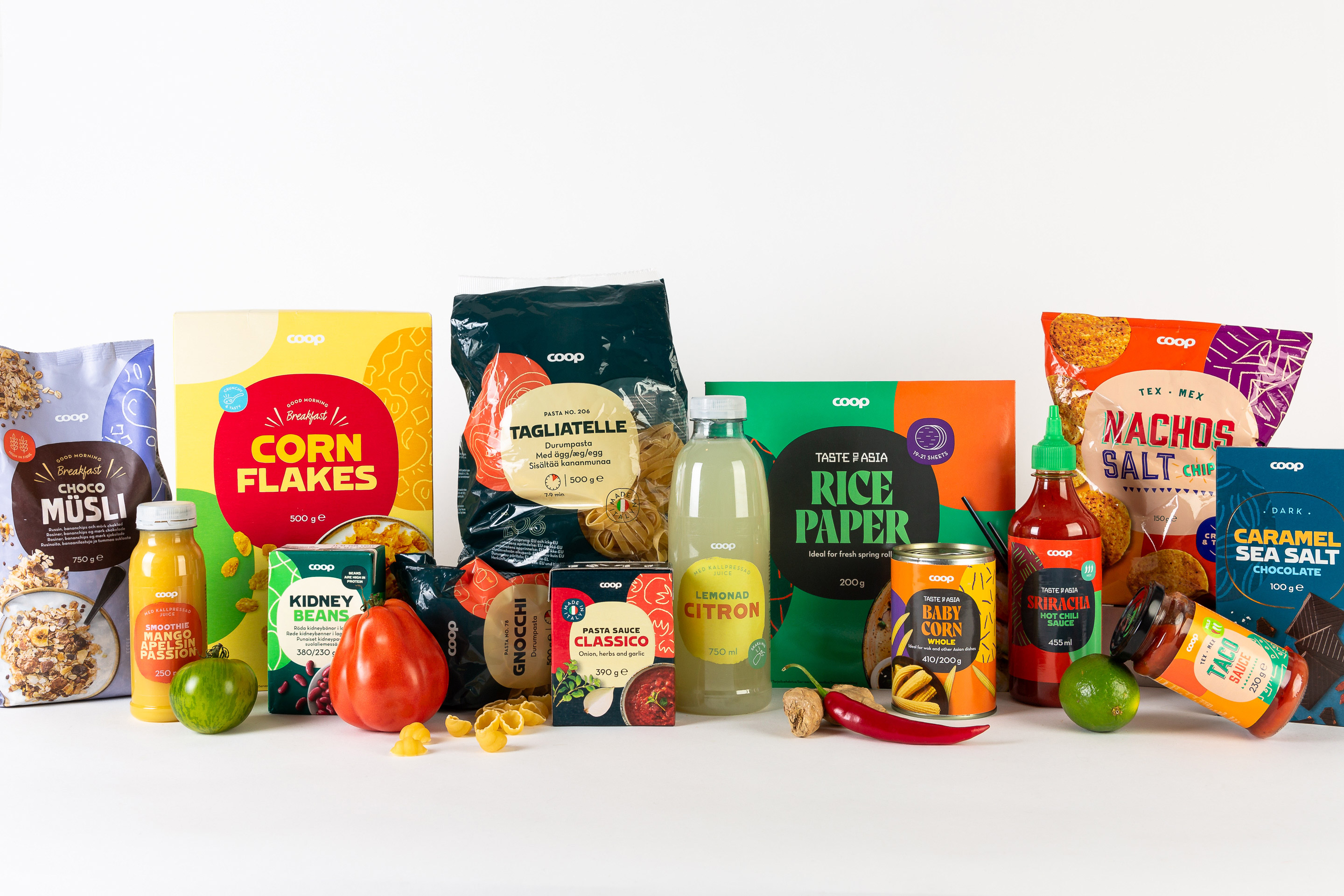 A Unified Packaging Design for Coop Across Four Nordic Markets Implemented by Bedow