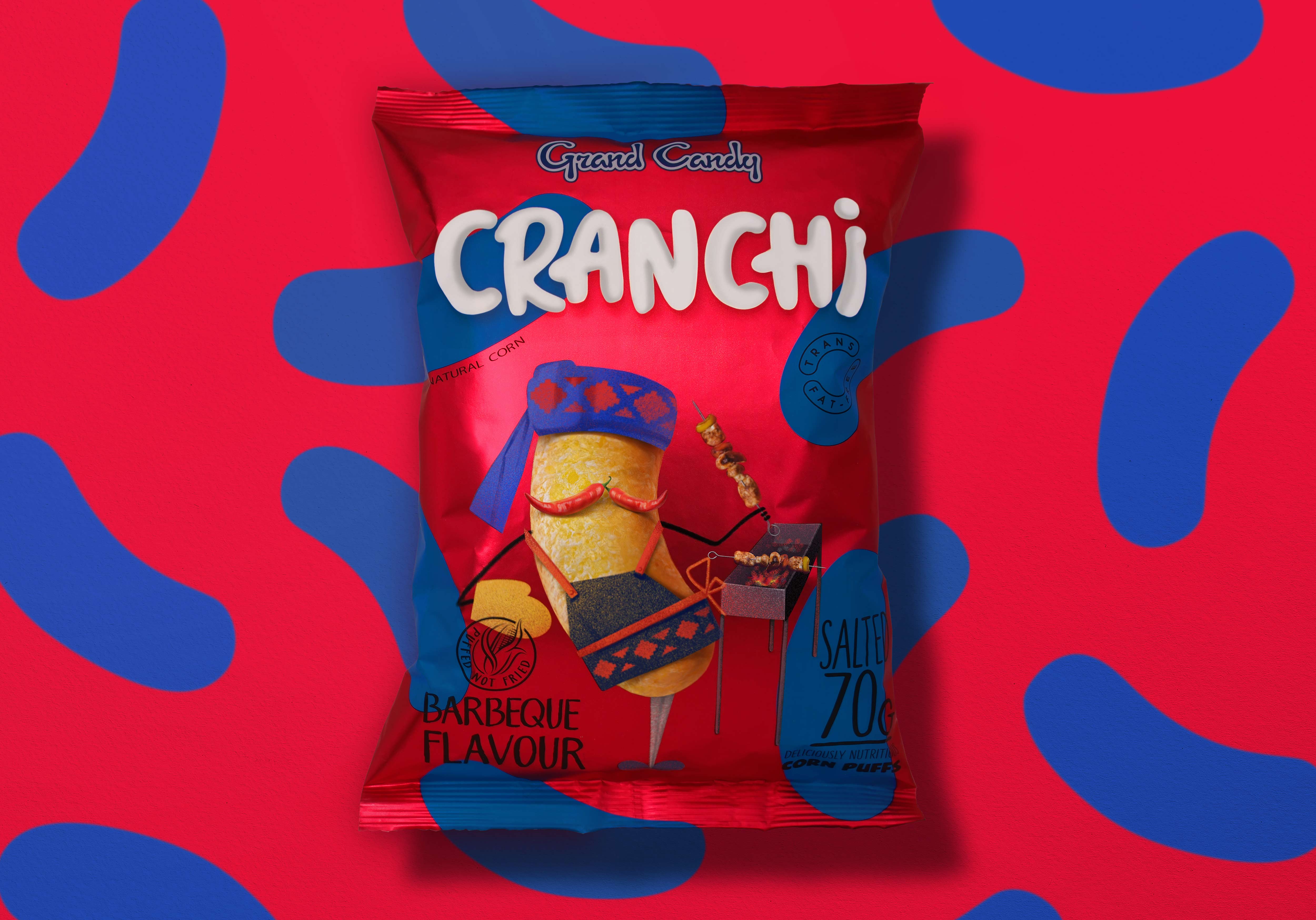 Backbone Branding Creates Playful Packaging Design for Cranchi Corn Puffs That Captures Flavor and Fun