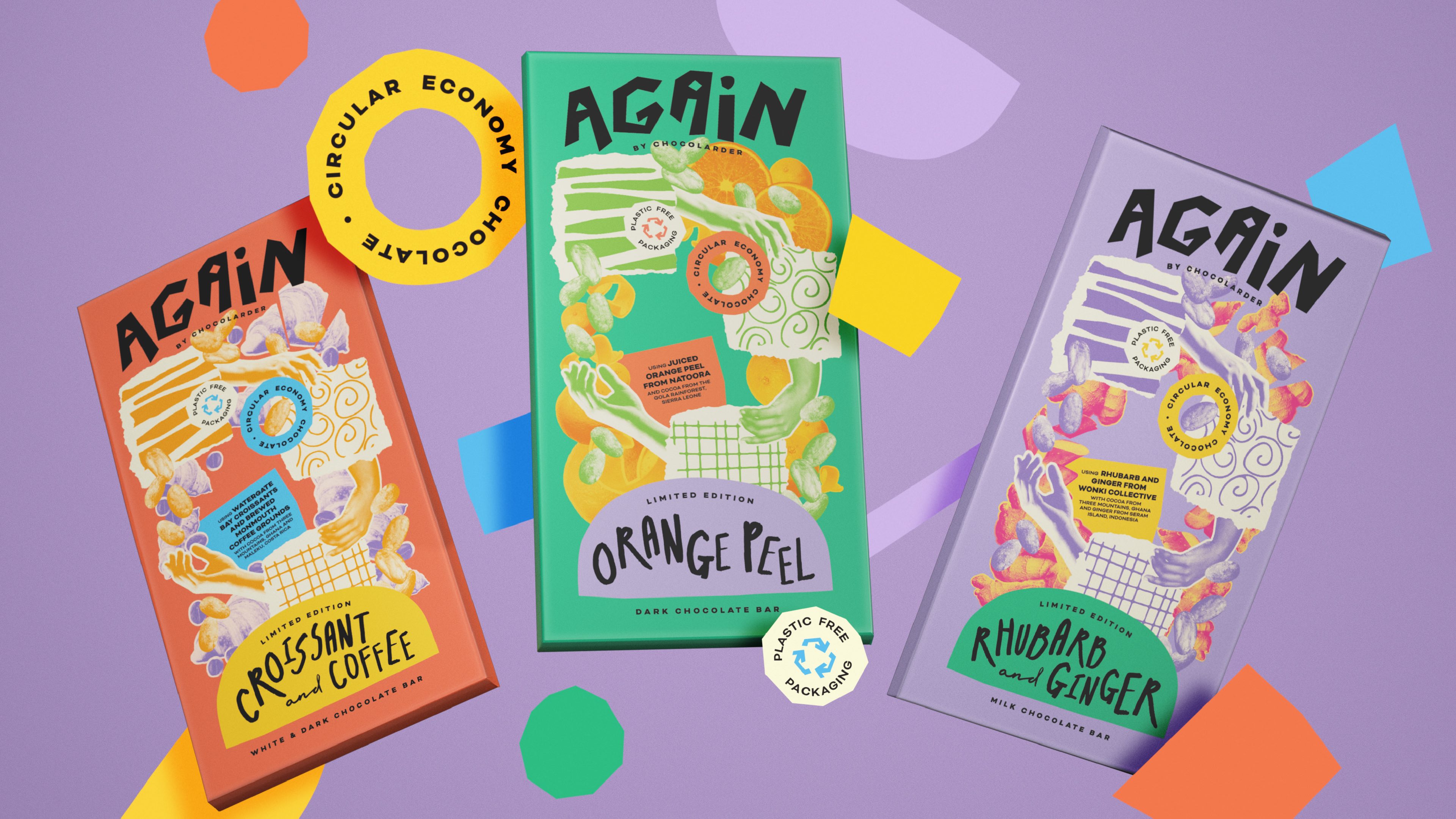 Kingdom & Sparrow’s Identity and Packaging Design for Again: a Sustainable Brand for Premium Chocolate Retail