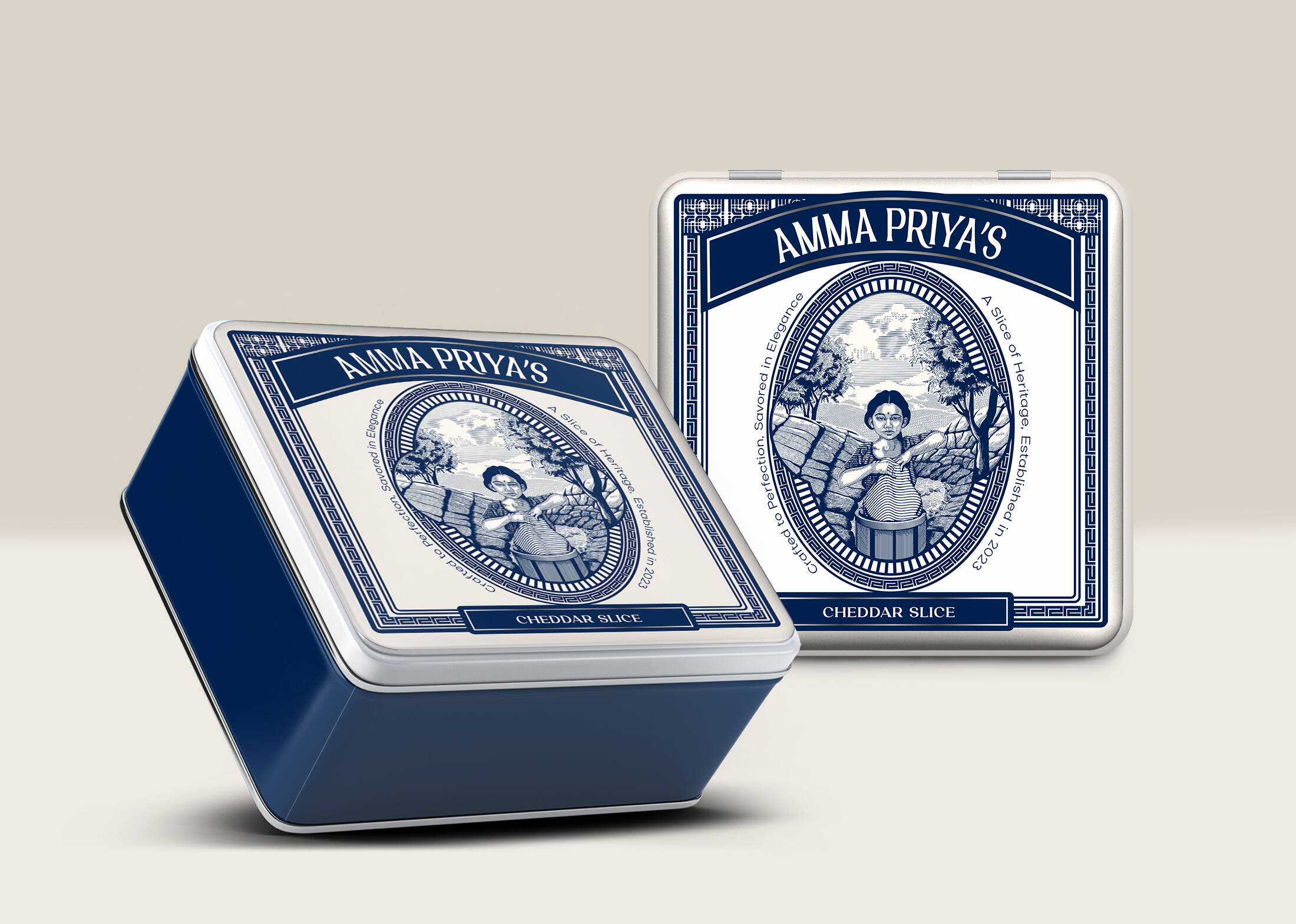 Student Packaging Design Concept for Amma Priya Cheddar Cheese Slice