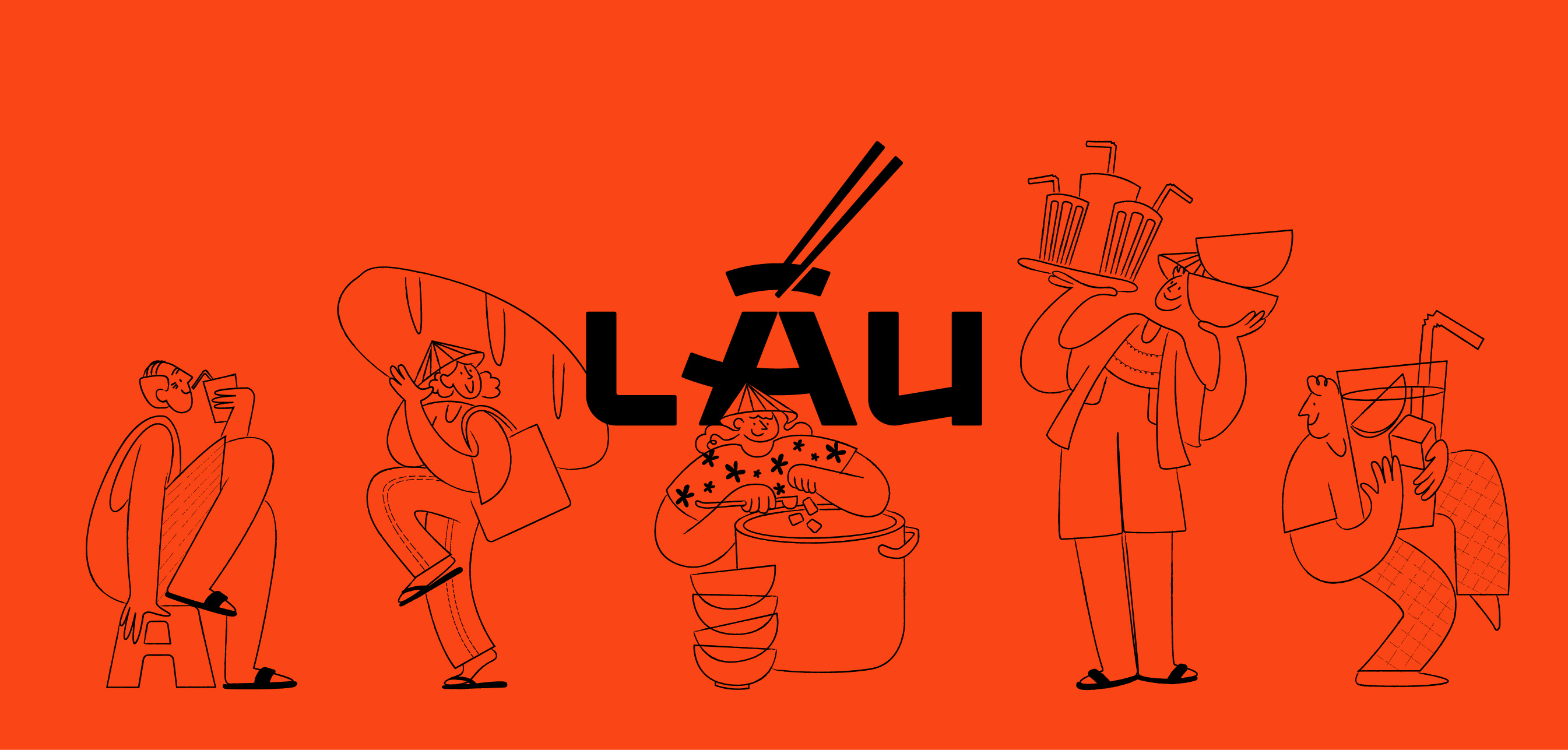 Bold Visual Identity of Lấu Street Food Branding by Oli Studio