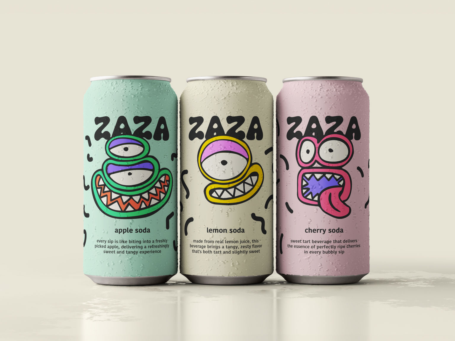 Zaza Brand Identity: Unleashing a World of Monsters, Flavor, and Fun by Student Inna Afaunova