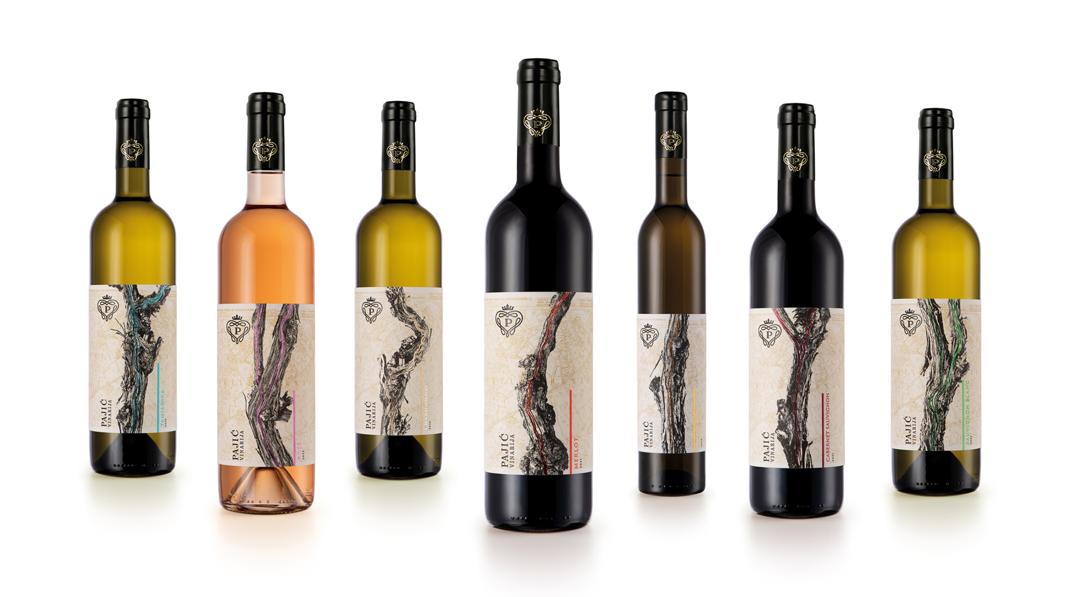 Pajić Winery’s Timeless Wine Label Design by Studio Nenad Došen