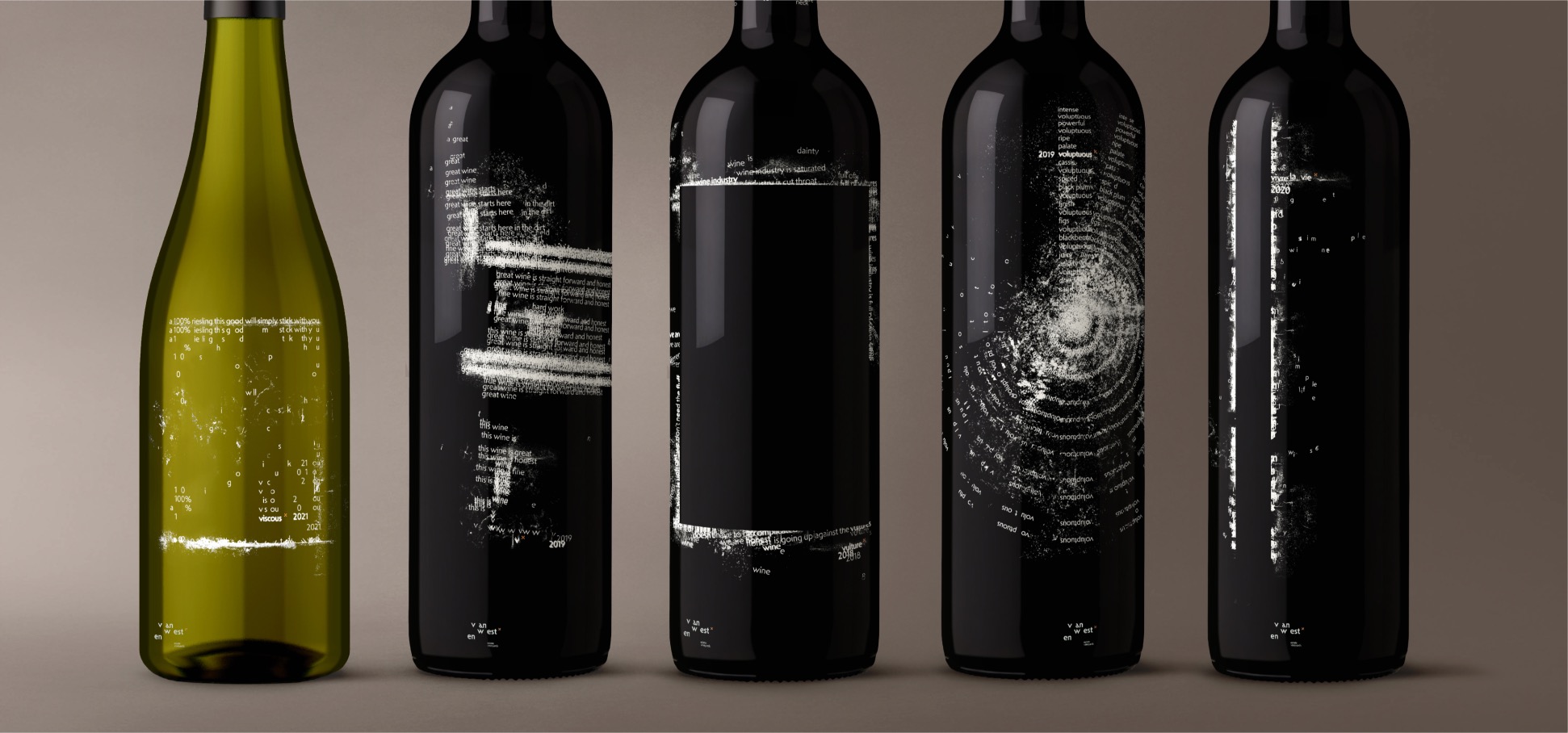 Van Westen Estate Vineyards Brand Identity and Packaging Design by Student Cali Martin