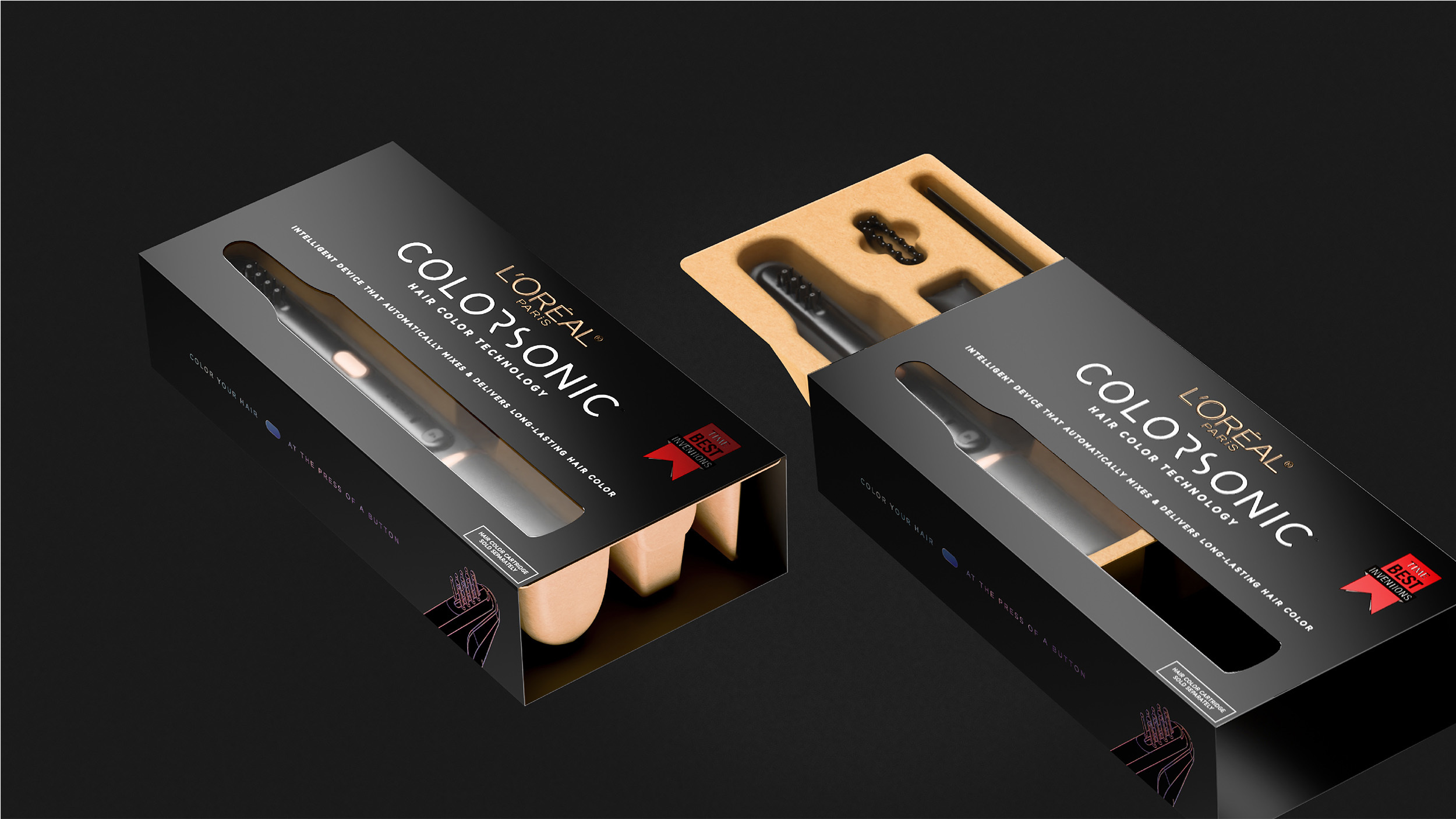 Intertype Studio Designs L’Oréal Paris Colorsonic Packaging for Effortless At-Home Hair Color