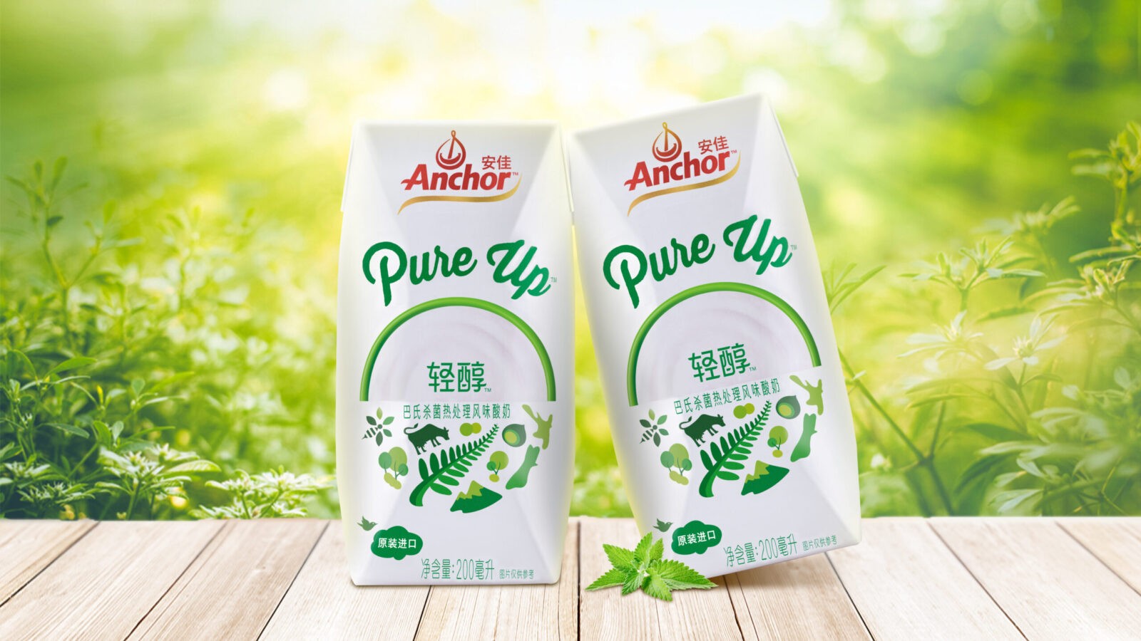 ShinyBay Design Creates Anchor Pure-up Yogurt Packaging Design