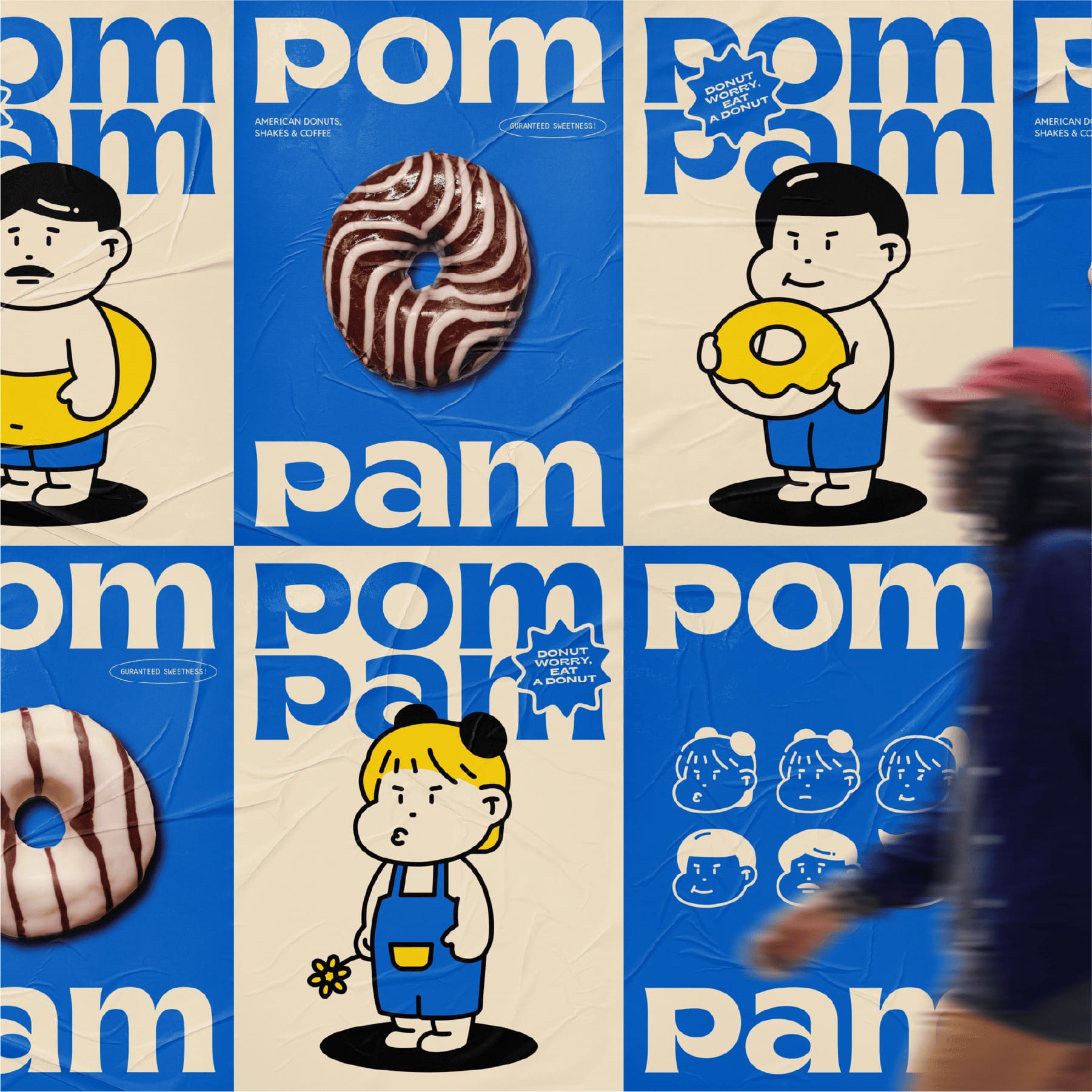 Merdes Creative’s Sweet Branding for PomPam Donuts Brings Joyful Mascots to Life