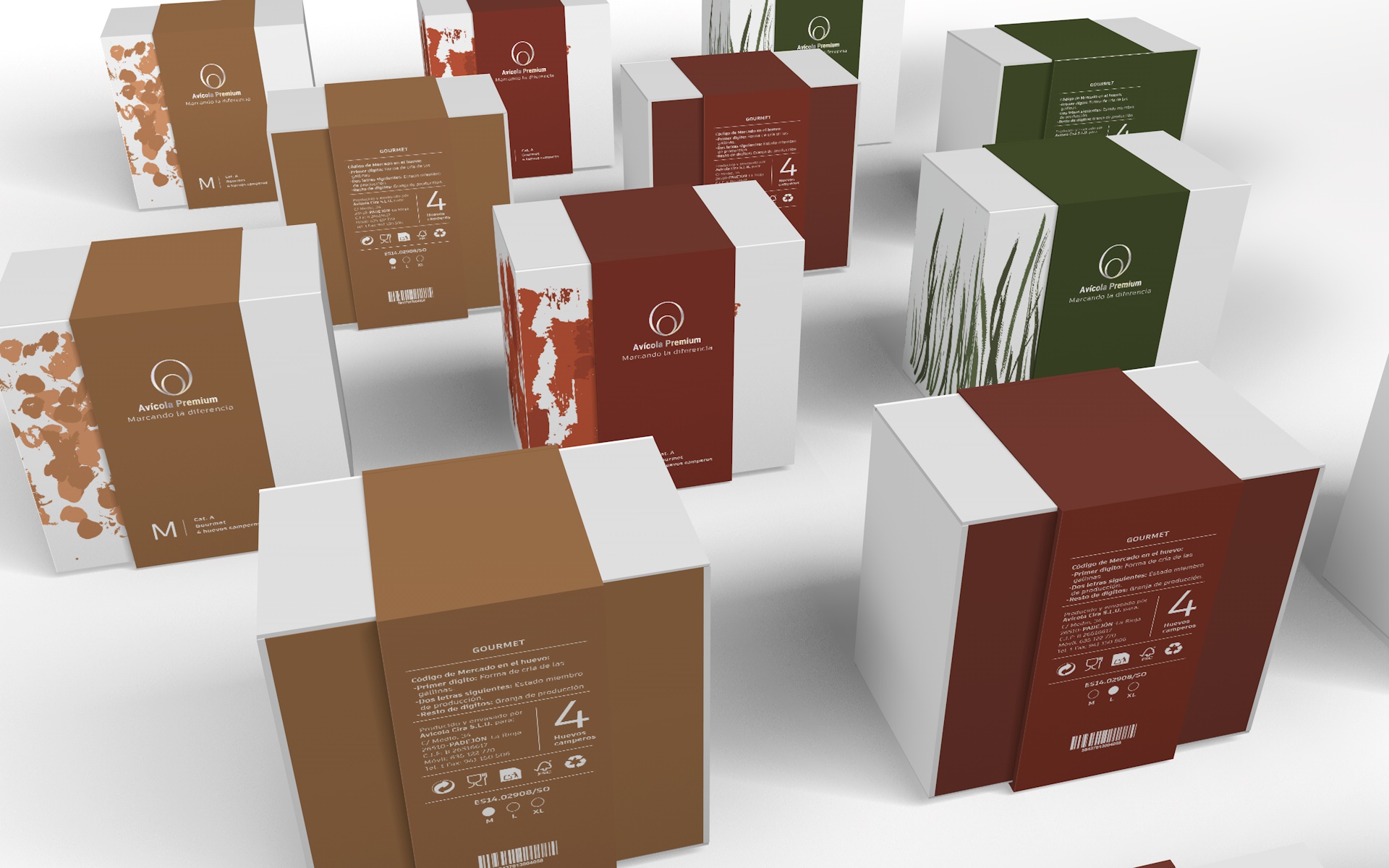 Avicola Premium’s Packaging Concept for Gourmet Free-Range Eggs by Student Lourdes Suárez Quintana