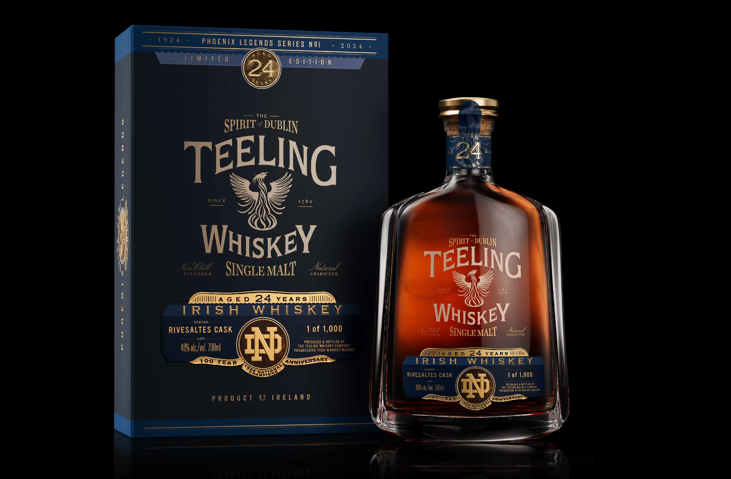 Brand Hatch Creative Unites Whiskey Craft and Sports Legacy in Teeling x Notre Dame Design