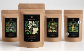 Corentinus Tea Packaging Design by Laura Filipovics