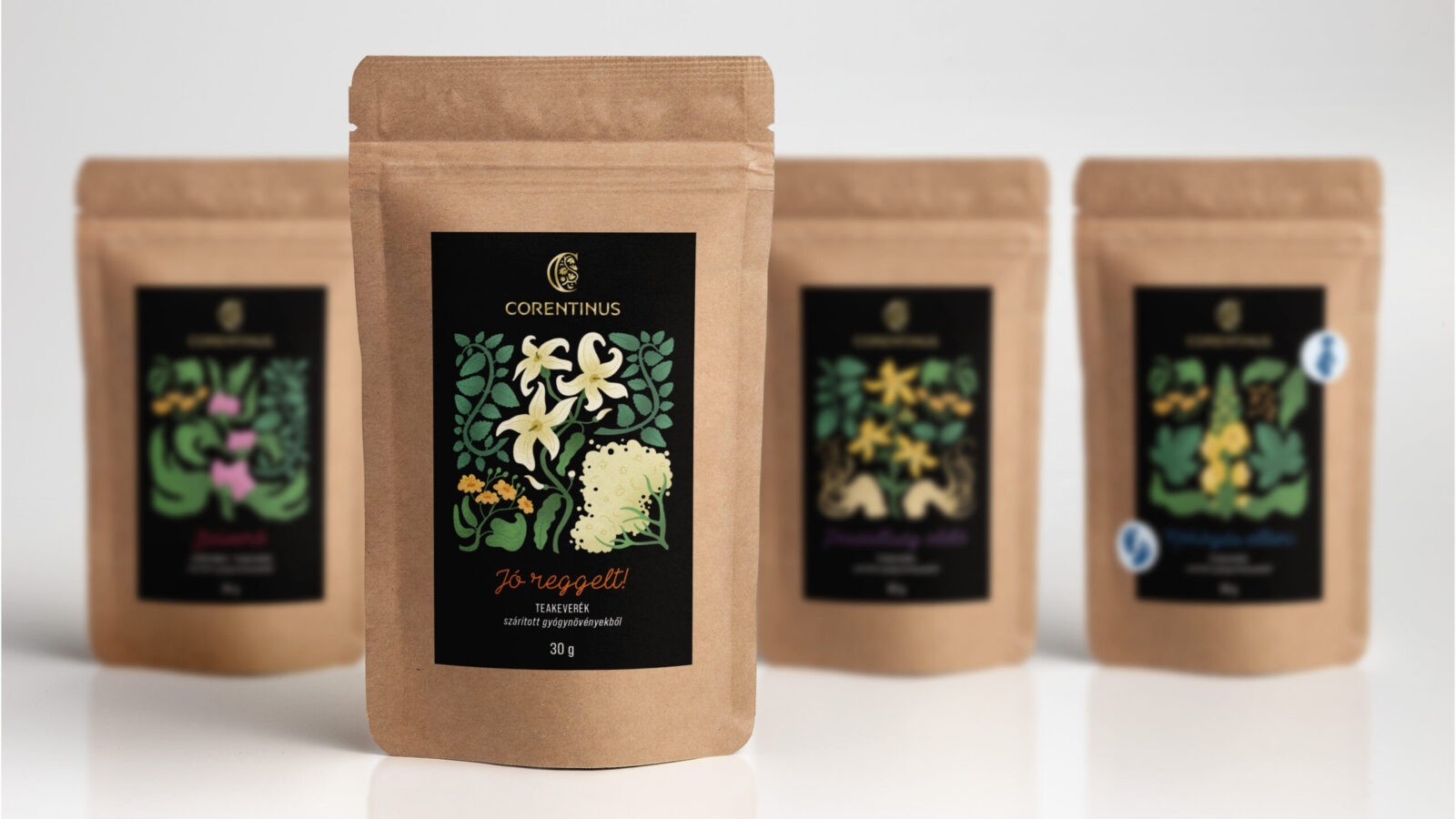 Corentinus Tea Packaging Design by Laura Filipovics