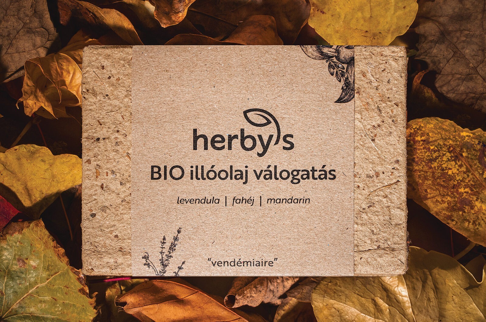 Herby’s: Essential Oil Natural Packaging Design by Student Ágota Habony