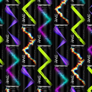 Rave Energy Drink by Prompt Design Redefines Party Culture with Vibrant Festival Packaging