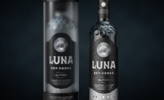 Luna Alpina Vodka’s Lunar-Inspired Branding by Arman Auzhanov