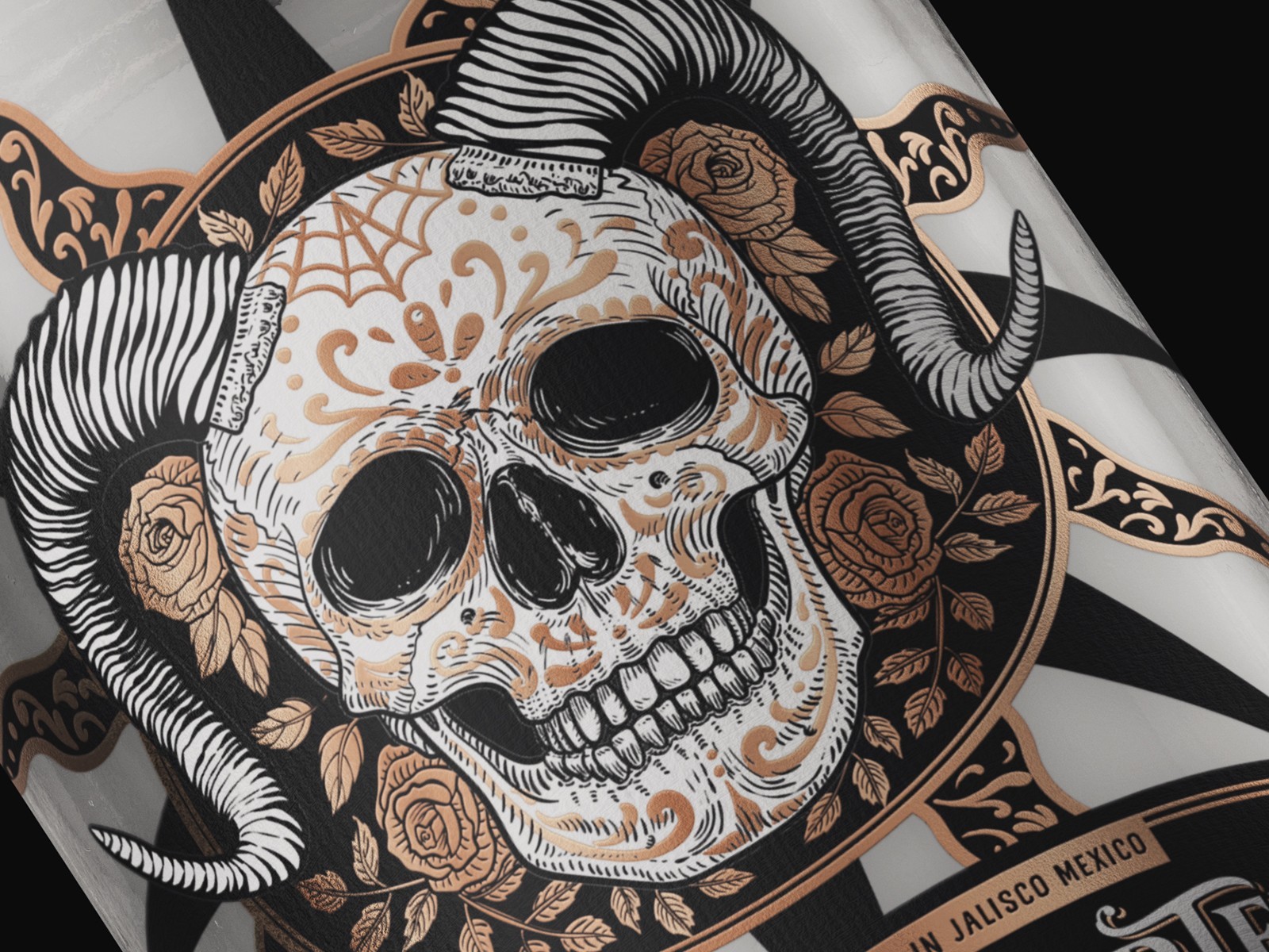 Alesia Kutsian and Aliaksei Hvozdzeu’s ‘Satan’s Cartel’ Tequila Bottle Combines Mexican Heritage and Modern Artistry for a Bold New Look