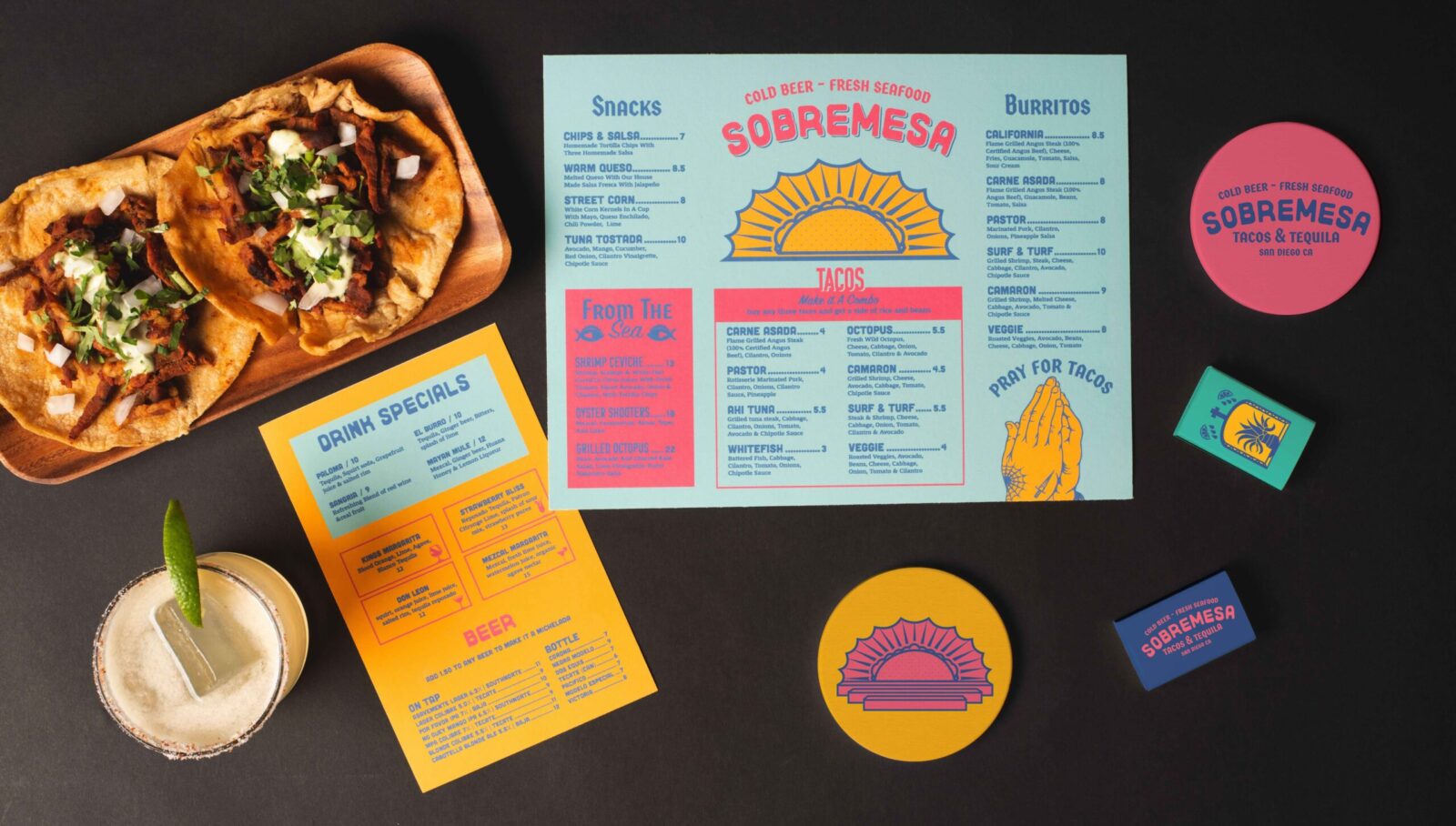 Sobremesa Beachside Taqueria Brand Identity by Student Tim Burke