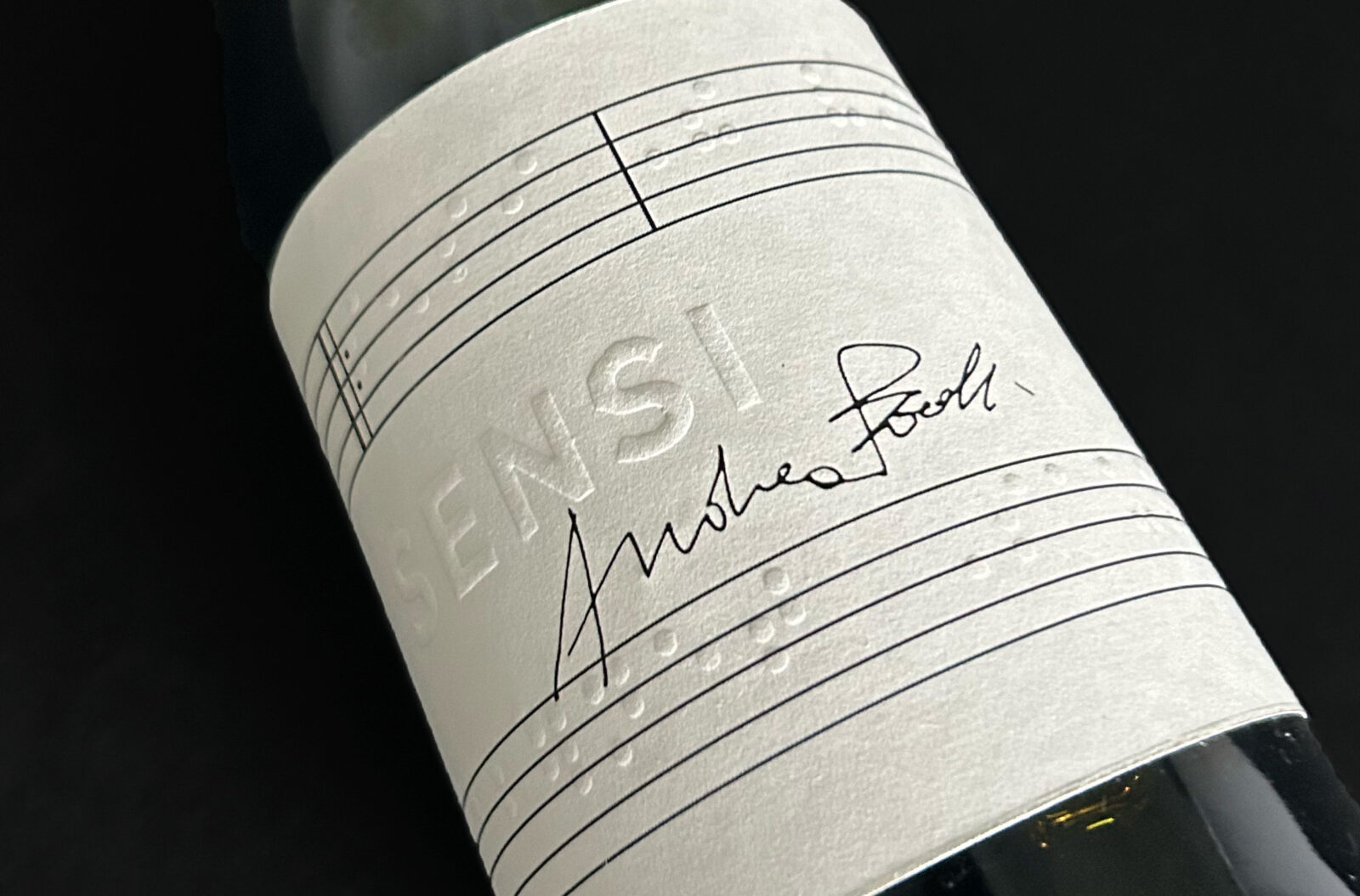 Dee McGilvra Designs Sensi Cabernet Sauvignon with Inclusive Packaging Inspired by Andrea Bocelli