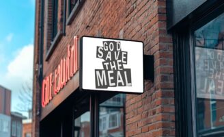 God Save the Meal Themed Bar Brings Punk Typography and Music-Inspired Menus to Life by Student Anna Morgunova