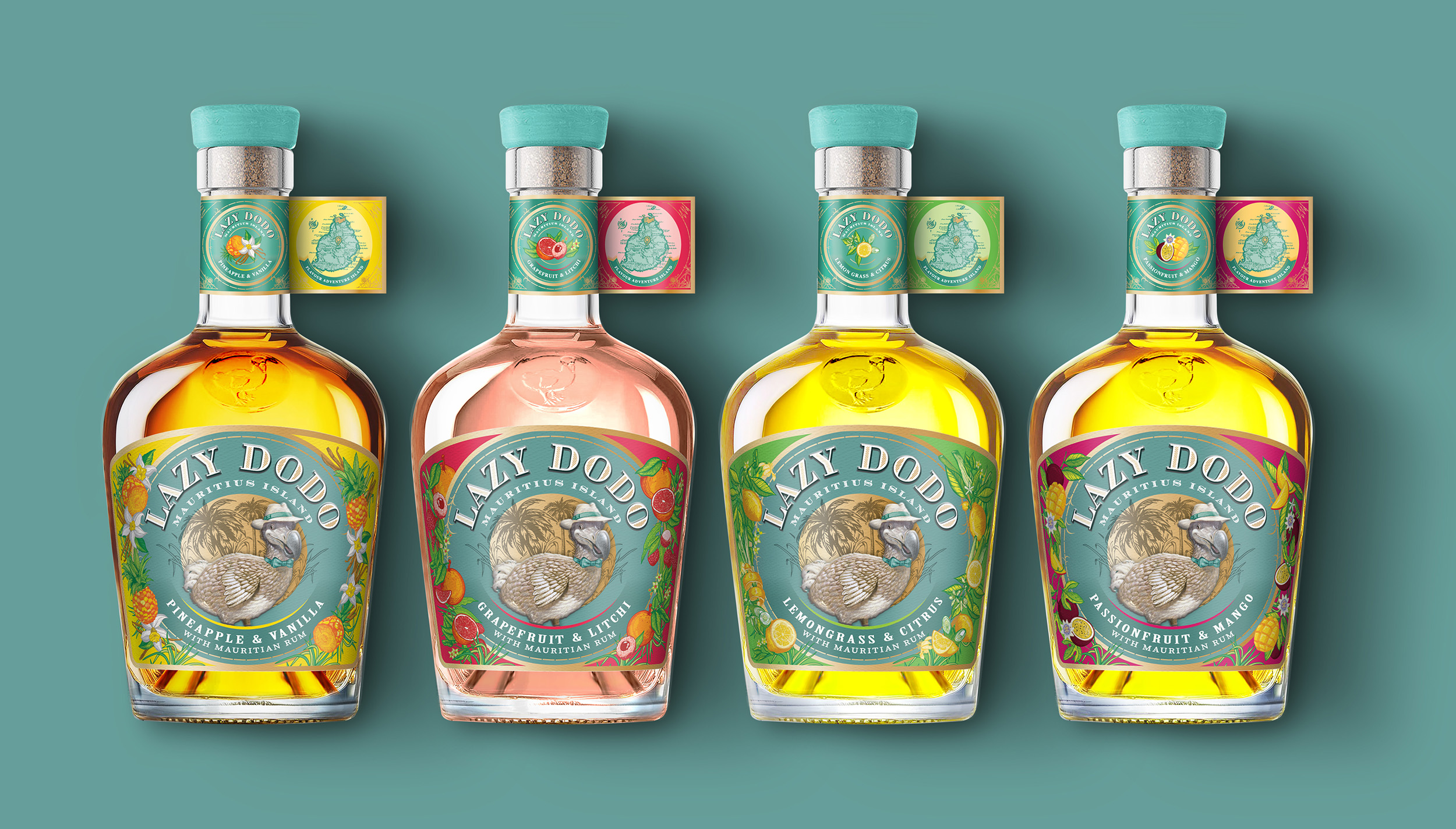 Quircky Mauritian Lazy Dodo Flavoured Rum Range by Just Design