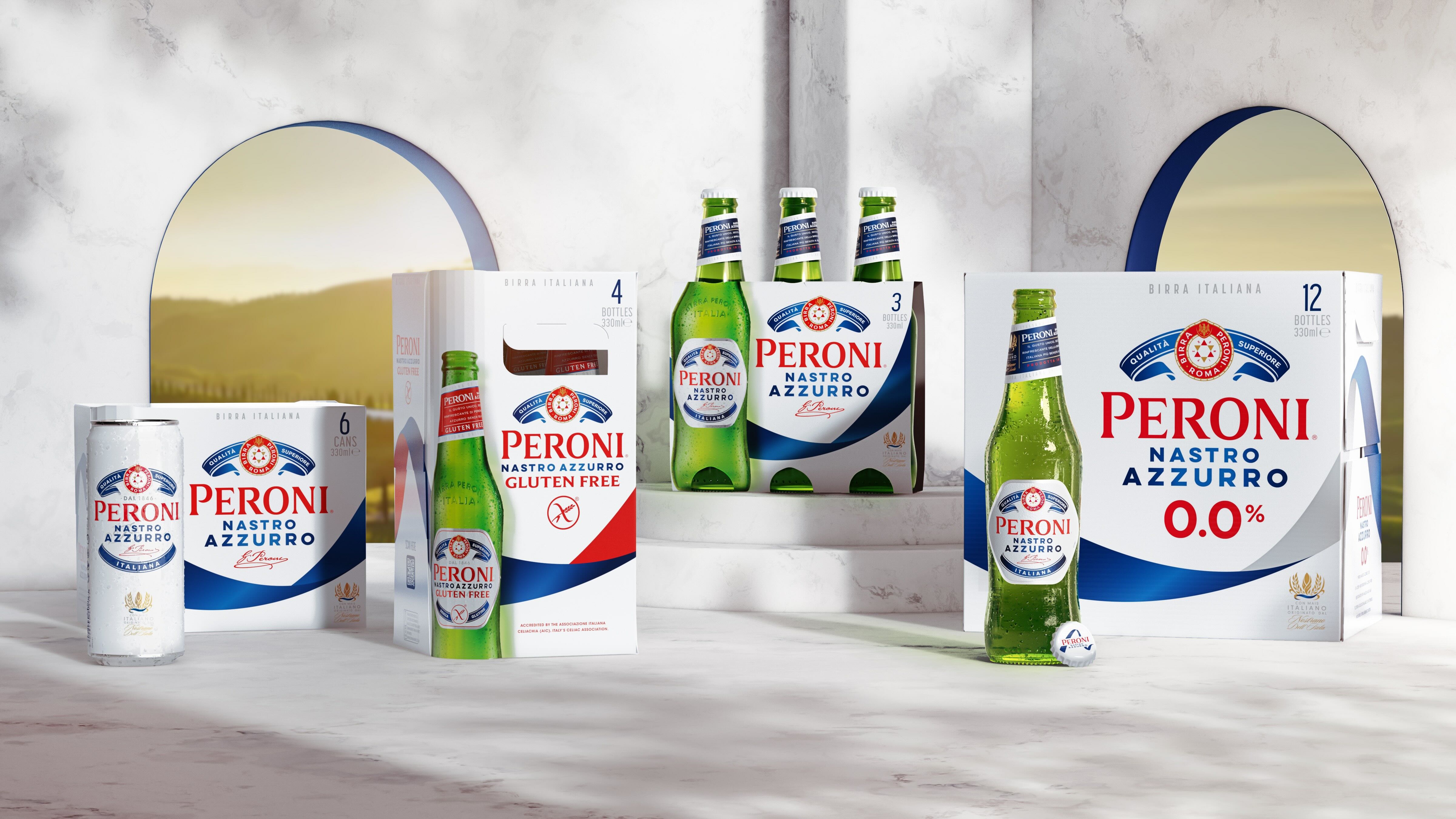 Peroni Nastro Azzurro Brings Italian Passion and Flair Back to the Shelf With New Packaging by Outlaw