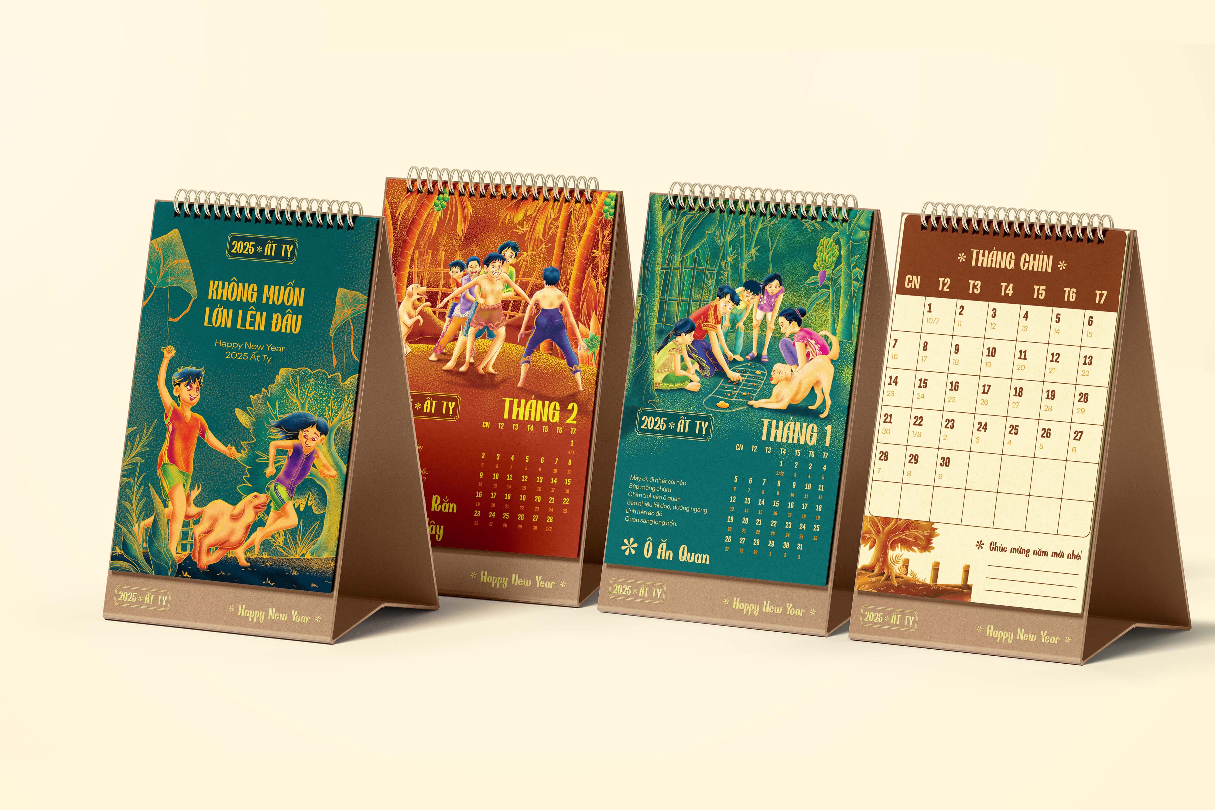 12 Childhood Games Calendar 2025 by Huy Hoang