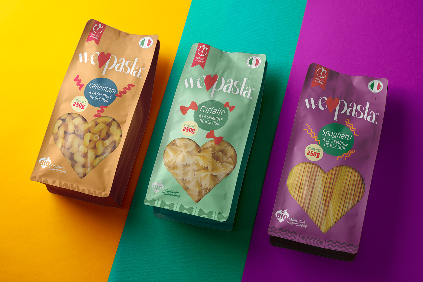 WeLovePasta’s Cheerful Packaging by Sandy Kezako Celebrates Joyful Italian Tradition