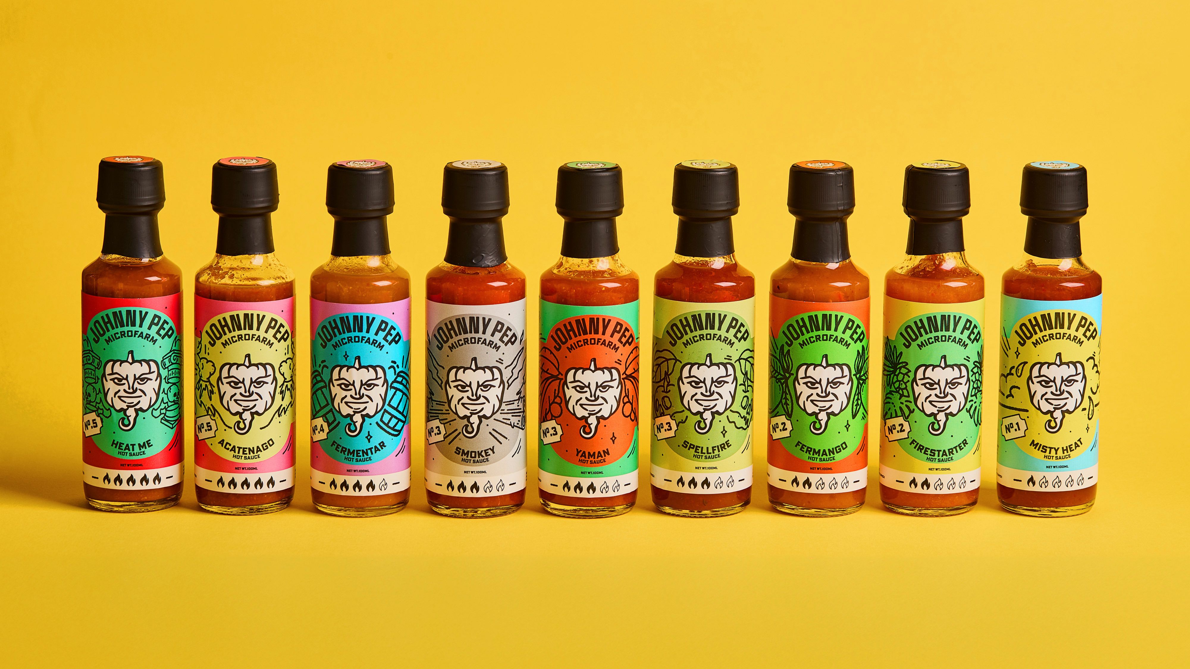 Playful Packaging that Captures the Spirit of Johnny Pep’s Hot Sauces