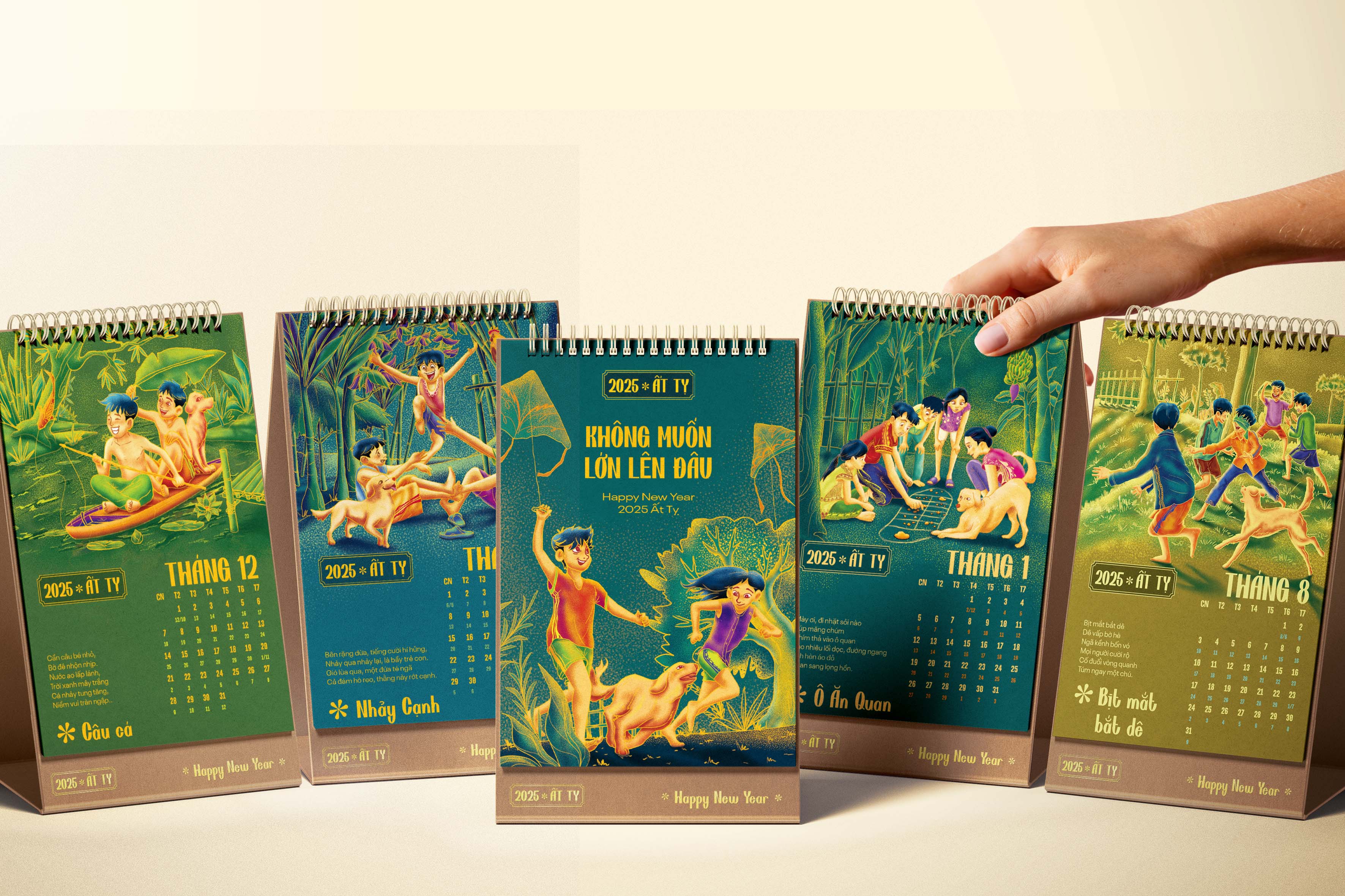 12 Childhood Games Calendar 2025 by Huy Hoang World Brand Design Society