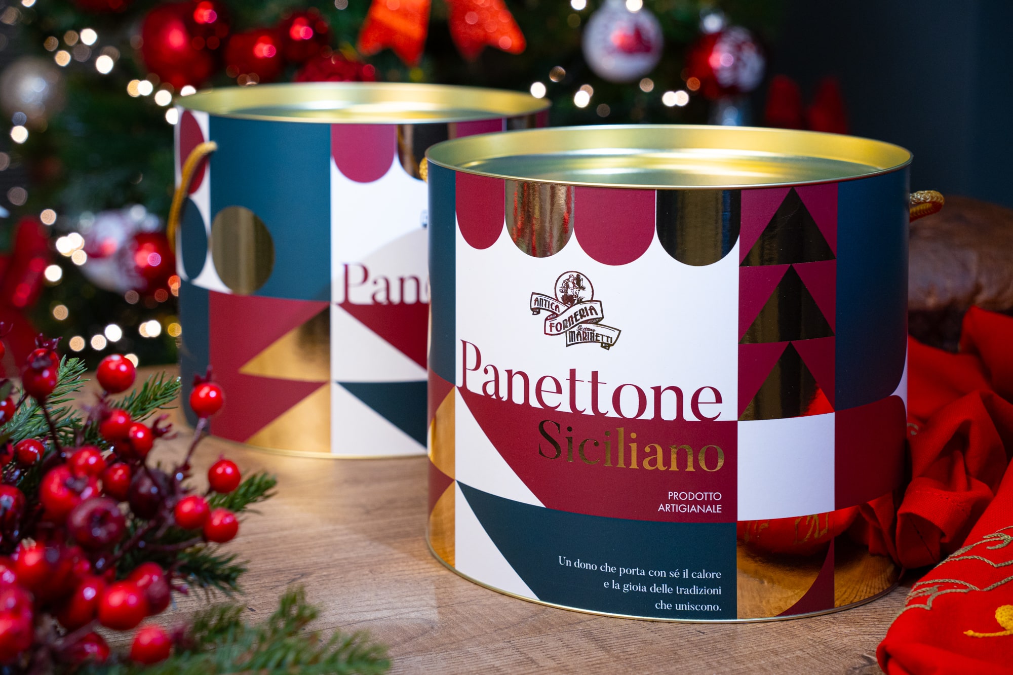 Rosario Lo Iacono Design Elevates Holiday Gifting with Festive Sicilian Panettone Tin