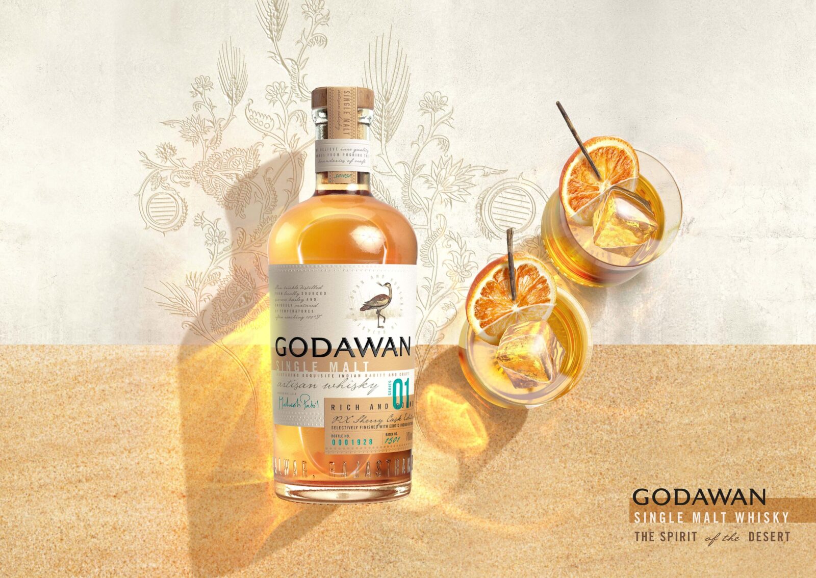 Godawan Artisanal Indian Single Malt Brand Identity by Butterfly Cannon