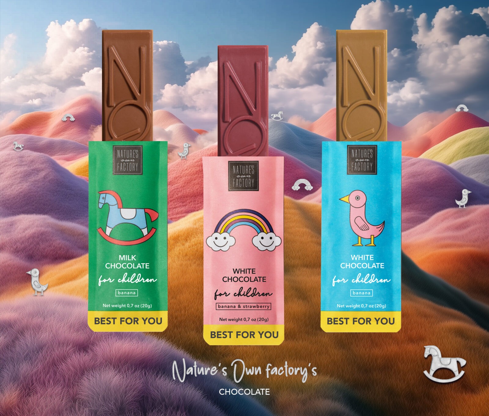 Nature’s Own Factory’s Chocolate For Kids Packaging Design by Amina Khunkaeva