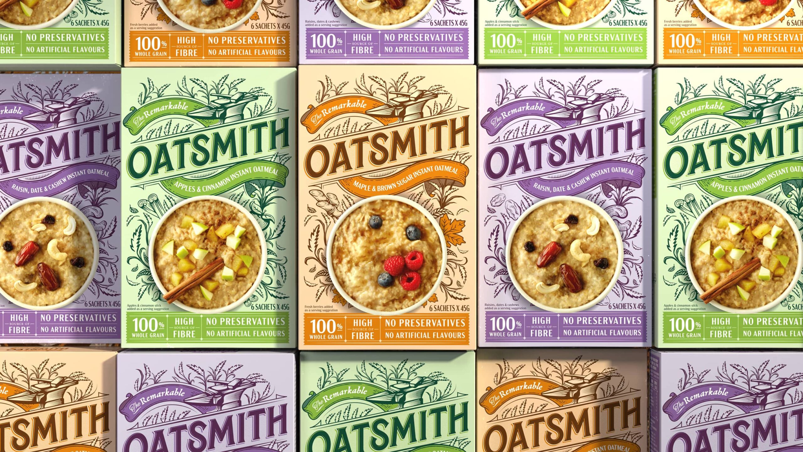 Boundless Brand Design Reinvents Cereal with Premium Packaging for Oatsmith