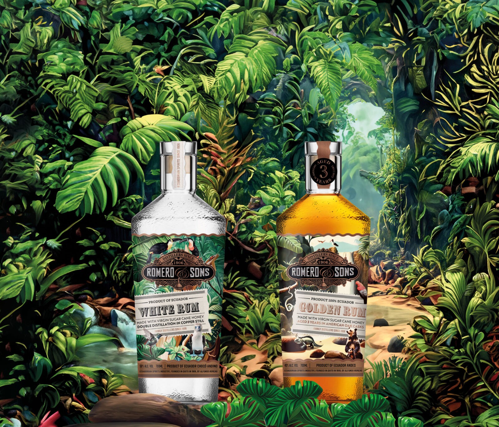 Omdesign Brings Ecuador’s Wild Spirit to Life with Romero & Sons Rum Branding