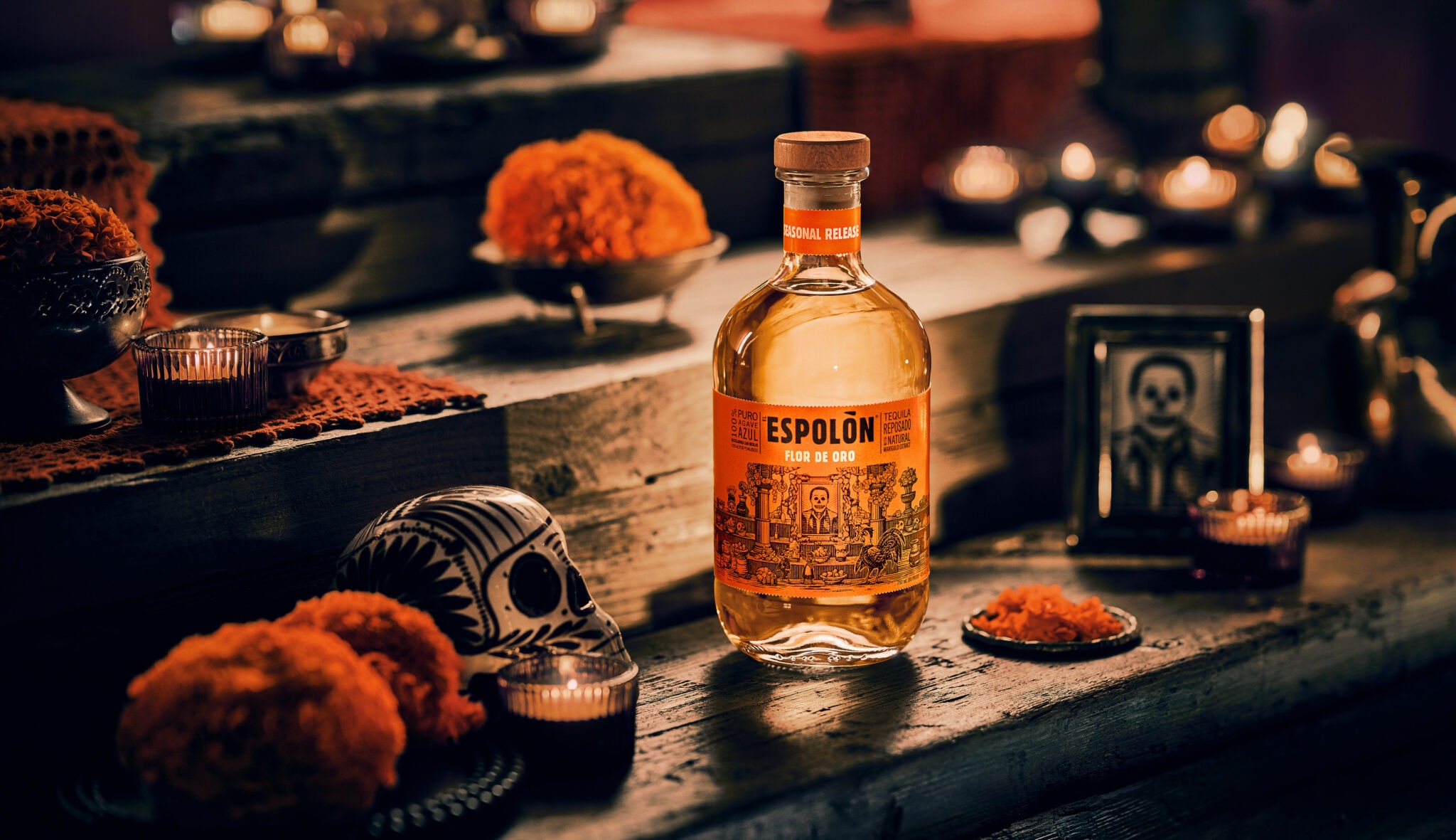 Flor De Oro Limited Edition Packaging for Espolòn Tequila by Forcemajeure Creative Agency