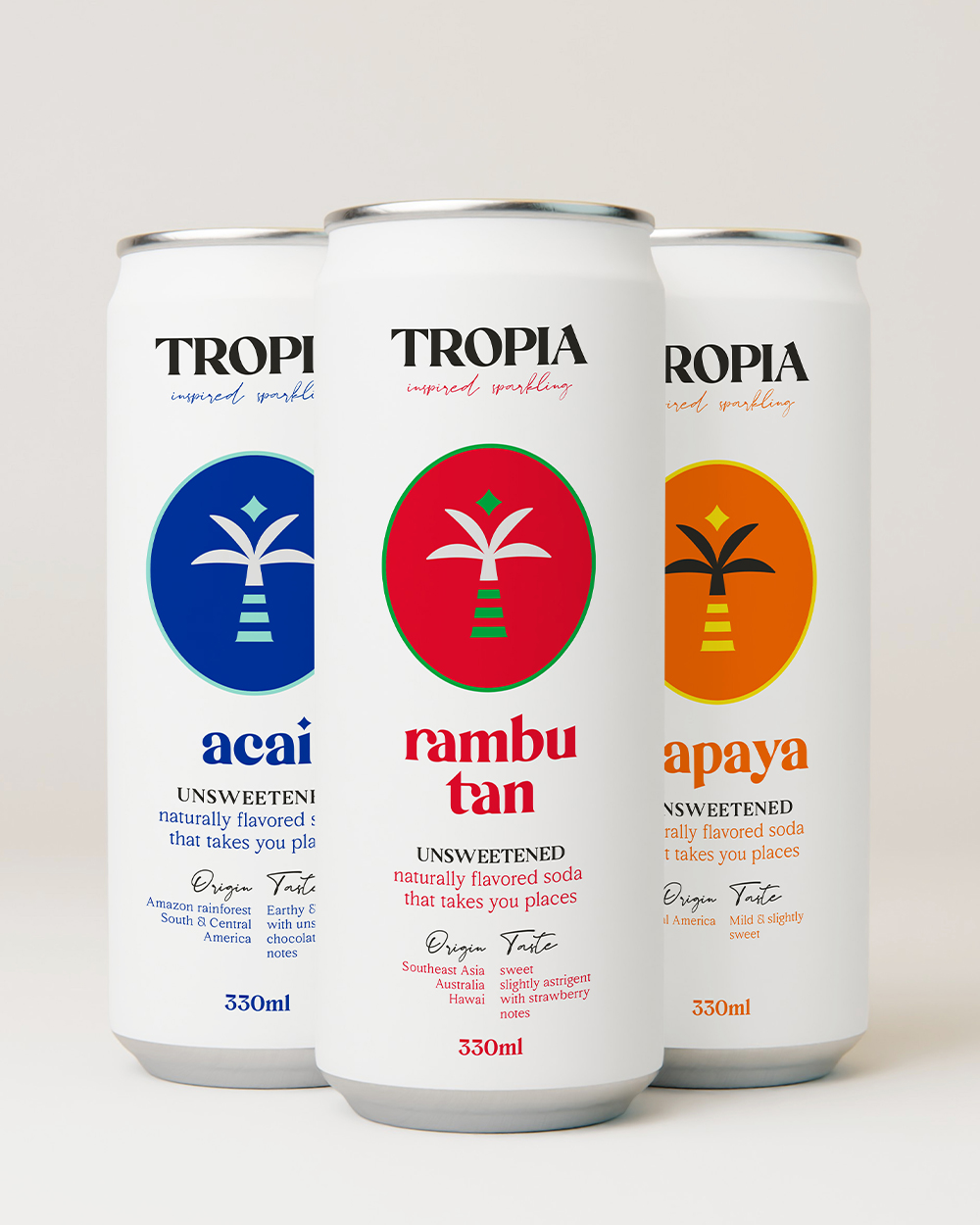 Sophia Georgopoulou Design Brings the Tropics to Life with Vibrant Tropia Soda Branding