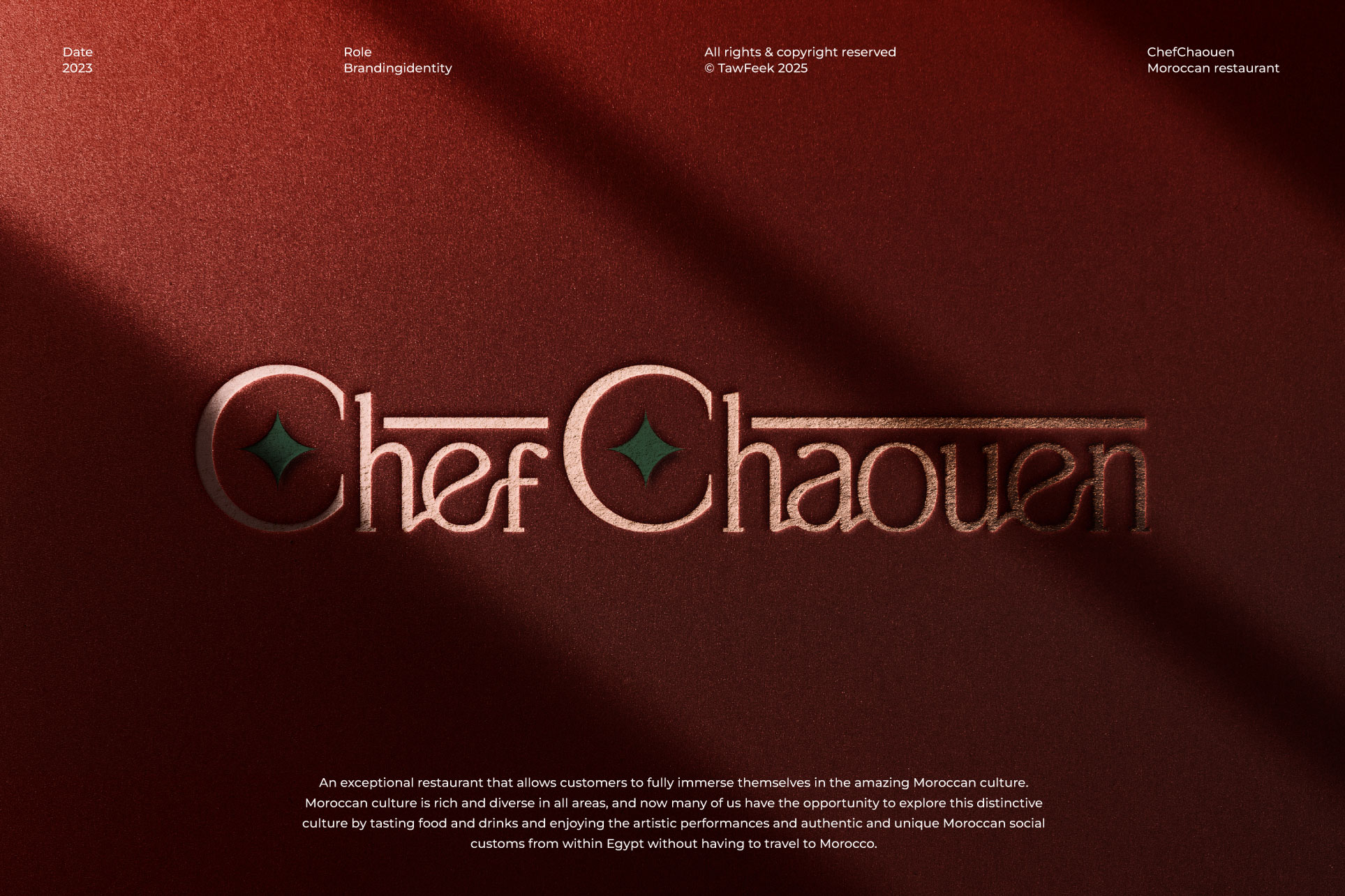 ChefChaouen Moroccan Restaurant Branding Identity by tawfeek