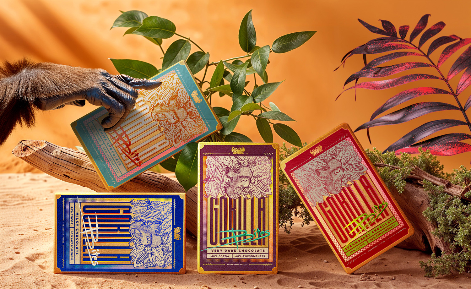 Mostafa Abdelmawla Ali’s Jungle-Inspired Packaging Makes Gorilla Bites Unforgettable