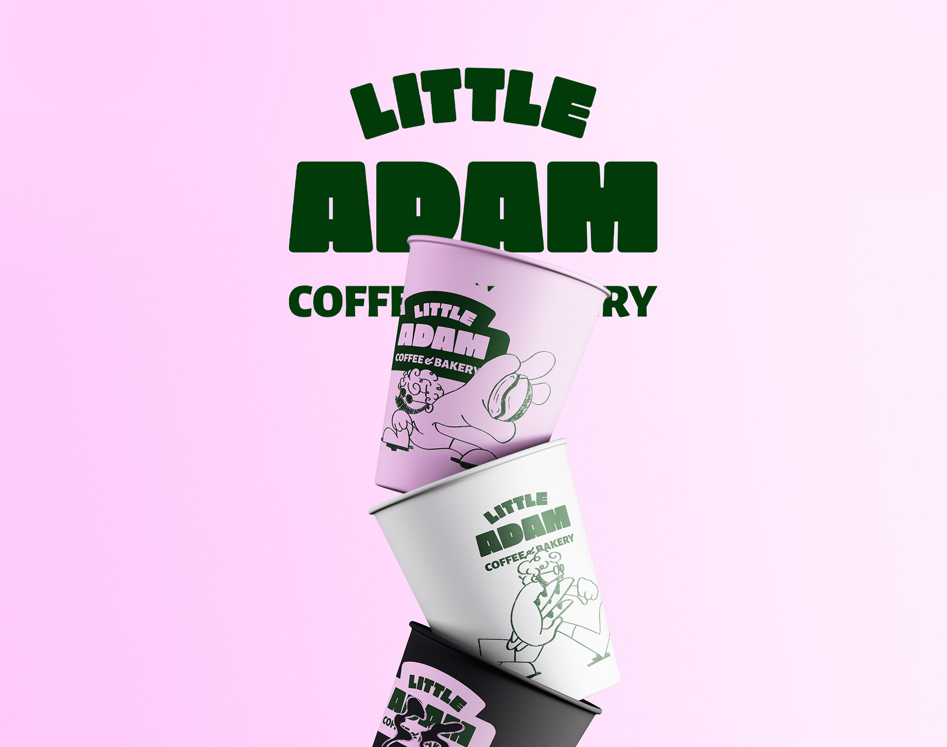 Yernaz Ramazanov Reinvents Coffee Shop Branding with Little Adam Coffee & Bakery