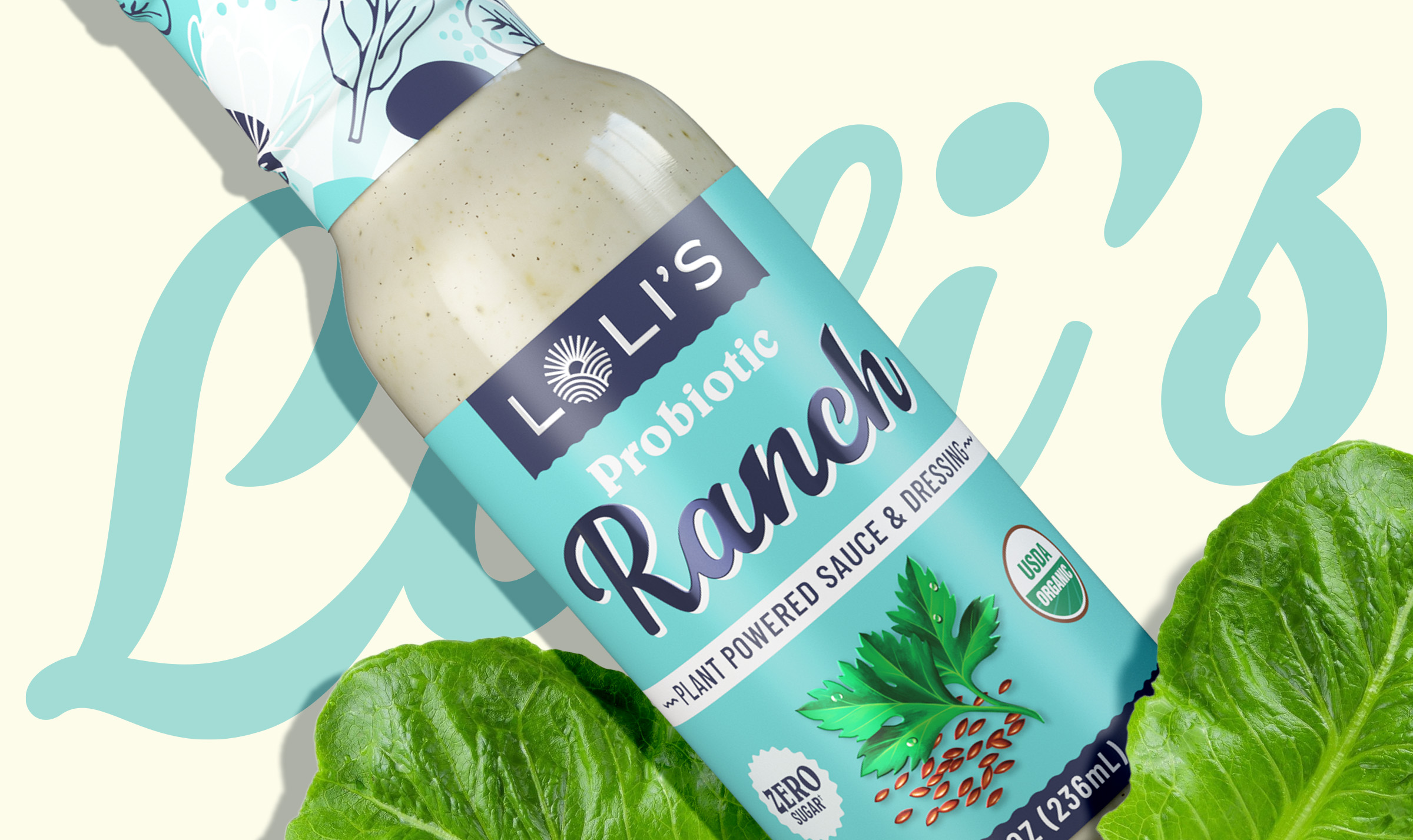 Imaginaria Creative Brings Fresh Energy to Loli’s Probiotic Salad Dressing Packaging